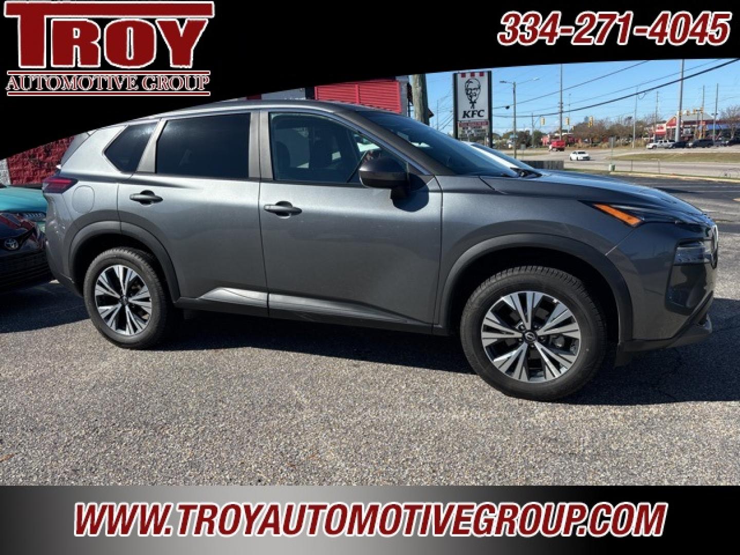 2023 Gun Metallic /Charcoal Nissan Rogue SV (5N1BT3BB8PC) with an 1.5L I3 Turbocharged DOHC 12V LEV3-ULEV50 201hp engine, CVT transmission, located at 6812 Atlanta Hwy, Montgomery, AL, 36117, (334) 271-4045, 32.382118, -86.178673 - Recent Arrival!<br><br>Gun Metallic 2023 Nissan Rogue SV AWD 1.5L I3 Turbocharged DOHC 12V LEV3-ULEV50 201hp CVT with Xtronic<br><br>Financing Available---Top Value for Trades.<br><br>28/35 City/Highway MPG - Photo#1