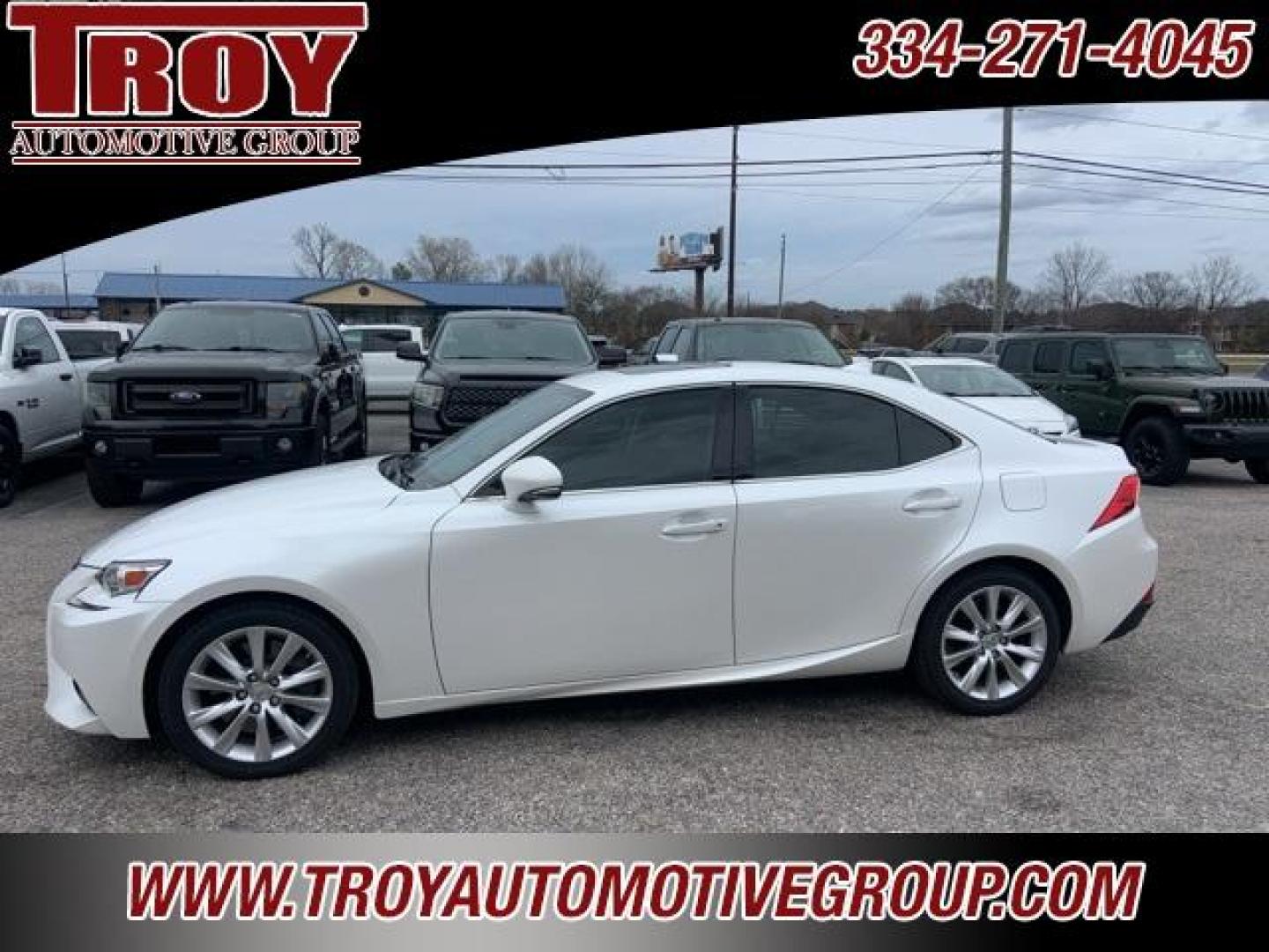 2016 Eminent White Pearl /Black Lexus IS 200t (JTHBA1D20G5) with an 2.0L I4 Turbocharged engine, Automatic transmission, located at 6812 Atlanta Hwy, Montgomery, AL, 36117, (334) 271-4045, 32.382118, -86.178673 - Eminent White Pearl 2016 Lexus IS 200t RWD 2.0L I4 Turbocharged 8-Speed Automatic<br><br>Financing Available---Top Value for Trades.<br><br>22/33 City/Highway MPG<br><br><br>Awards:<br> * 2016 KBB.com Brand Image Awards * 2016 KBB.com Best Resale Value Awards<br><br>Reviews:<br> * Attractive int - Photo#0