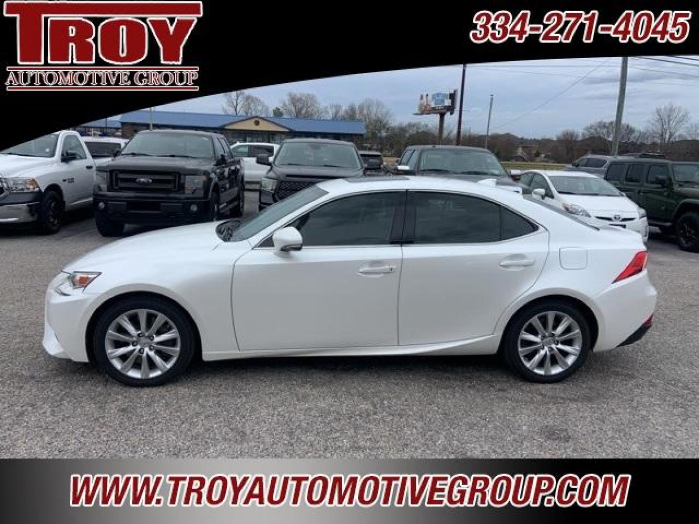 2016 Eminent White Pearl /Black Lexus IS 200t (JTHBA1D20G5) with an 2.0L I4 Turbocharged engine, Automatic transmission, located at 6812 Atlanta Hwy, Montgomery, AL, 36117, (334) 271-4045, 32.382118, -86.178673 - Eminent White Pearl 2016 Lexus IS 200t RWD 2.0L I4 Turbocharged 8-Speed Automatic<br><br>Financing Available---Top Value for Trades.<br><br>22/33 City/Highway MPG<br><br><br>Awards:<br> * 2016 KBB.com Brand Image Awards * 2016 KBB.com Best Resale Value Awards<br><br>Reviews:<br> * Attractive int - Photo#1