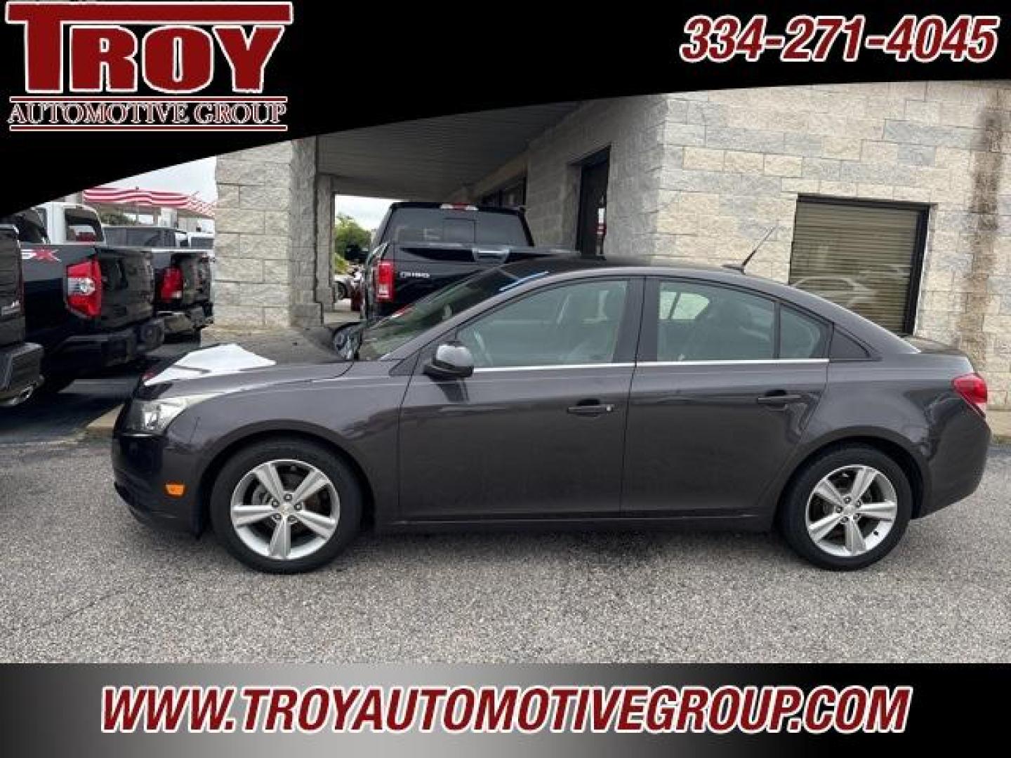 2014 Tungsten Metallic /Black Chevrolet Cruze 2LT (1G1PE5SB9E7) with an ECOTEC 1.4L I4 SMPI DOHC Turbocharged VVT engine, Automatic transmission, located at 6812 Atlanta Hwy, Montgomery, AL, 36117, (334) 271-4045, 32.382118, -86.178673 - Tungsten Metallic 2014 Chevrolet Cruze 2LT FWD ECOTEC 1.4L I4 SMPI DOHC Turbocharged VVT 6-Speed Automatic Electronic with Overdrive<br><br>Financing Available---Top Value for Trades.<br><br>Odometer is 25585 miles below market average! 26/38 City/Highway MPG<br><br><br>Awards:<br> * 2014 KBB.com 1 - Photo#1