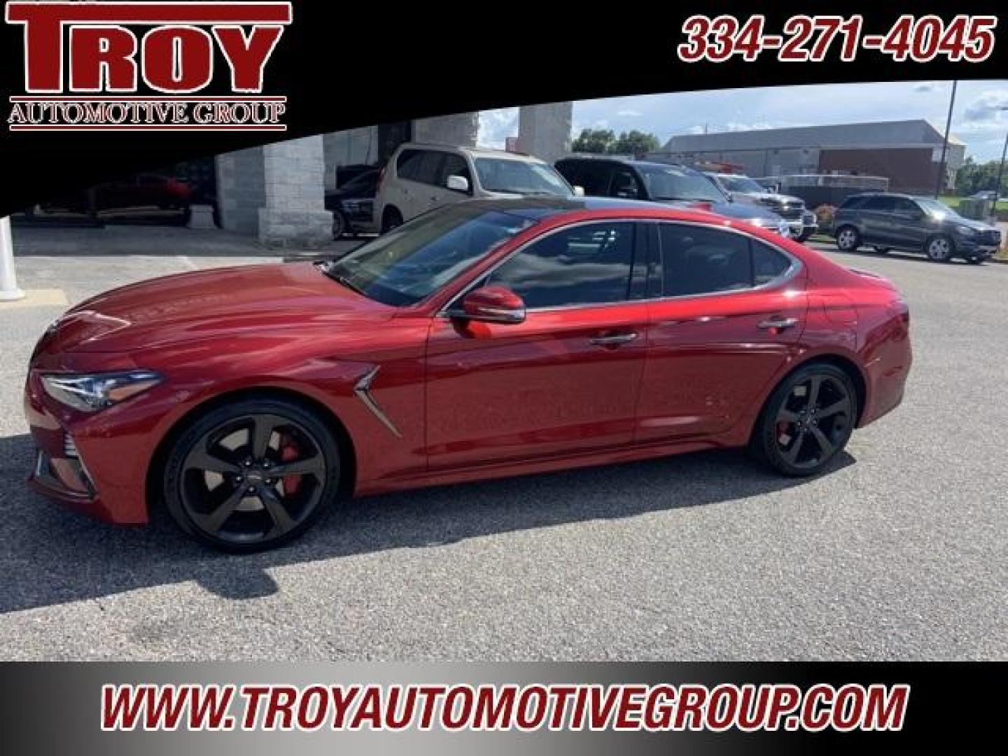 2019 Havana Red /Black Genesis G70 3.3T Dynamic (KMTG34LE3KU) with an V6 engine, Automatic transmission, located at 6812 Atlanta Hwy, Montgomery, AL, 36117, (334) 271-4045, 32.382118, -86.178673 - Red 2019 Genesis G70 3.3T Dynamic RWD V6 8-Speed Automatic<br><br>Financing Available---Top Value for Trades.<br><br><br>Awards:<br> * NACTOY 2019 North American Car of the Year * 2019 KBB.com 10 Best Luxury Cars Under $35,000 * 2019 KBB.com 10 Favorite New-for-2019 Cars - Photo#2