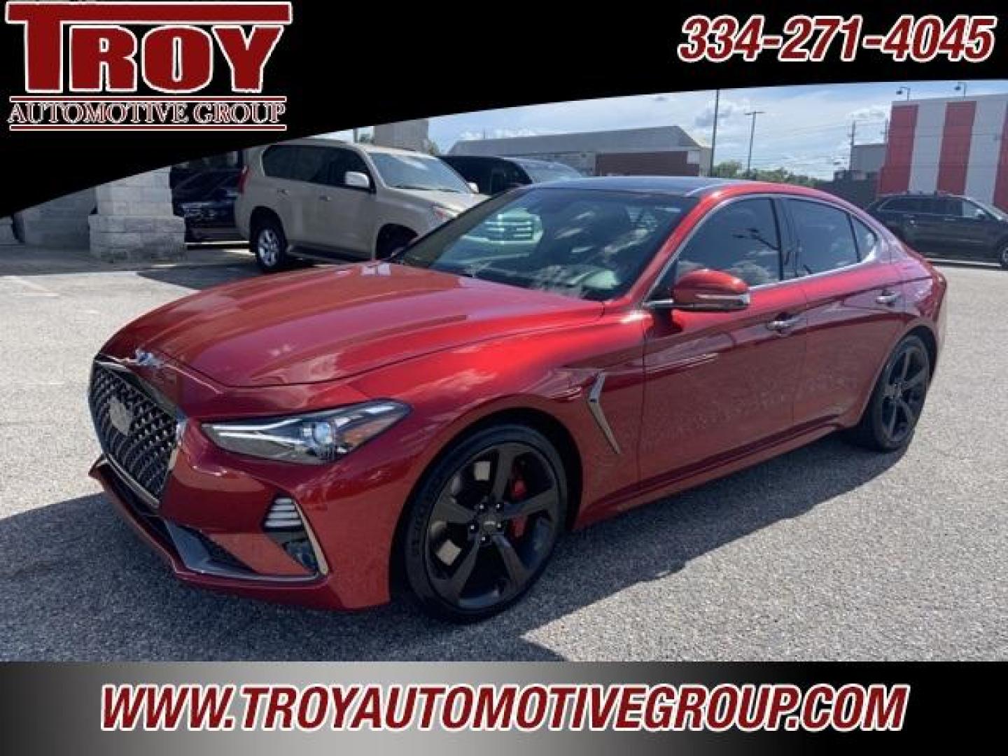 2019 Havana Red /Black Genesis G70 3.3T Dynamic (KMTG34LE3KU) with an V6 engine, Automatic transmission, located at 6812 Atlanta Hwy, Montgomery, AL, 36117, (334) 271-4045, 32.382118, -86.178673 - Red 2019 Genesis G70 3.3T Dynamic RWD V6 8-Speed Automatic<br><br>Financing Available---Top Value for Trades.<br><br><br>Awards:<br> * NACTOY 2019 North American Car of the Year * 2019 KBB.com 10 Best Luxury Cars Under $35,000 * 2019 KBB.com 10 Favorite New-for-2019 Cars - Photo#3