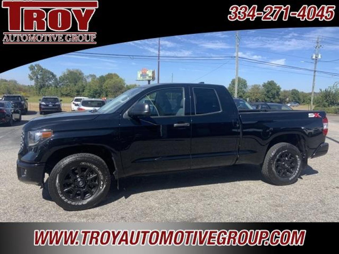 2021 Midnight Black Metallic /Black Toyota Tundra SR5 (5TFRY5F15MX) with an i-Force 5.7L V8 DOHC 32V LEV engine, Automatic transmission, located at 6812 Atlanta Hwy, Montgomery, AL, 36117, (334) 271-4045, 32.382118, -86.178673 - Black 2021 Toyota Tundra SR5 RWD i-Force 5.7L V8 DOHC 32V LEV 6-Speed Automatic Electronic with Overdrive<br><br>Financing Available---Top Value for Trades.<br><br>Odometer is 6221 miles below market average! - Photo#1