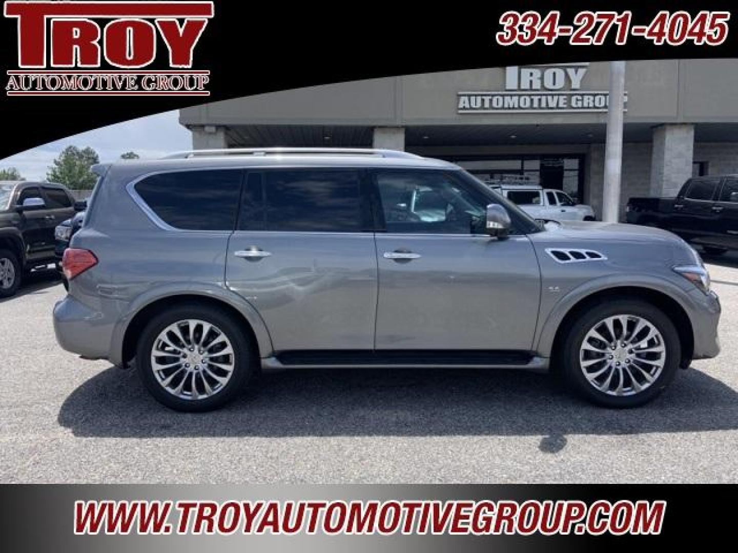 2017 Graphite Shadow /Graphite INFINITI QX80 Signature Edition (JN8AZ2ND6H9) with an 5.6L V8 engine, Automatic transmission, located at 6812 Atlanta Hwy, Montgomery, AL, 36117, (334) 271-4045, 32.382118, -86.178673 - Graphite Shadow 2017 INFINITI QX80 RWD 5.6L V8 7-Speed Automatic<br><br>Signature Edition!!<br><br>Financing Available---Top Value for Trades.<br><br><br>Awards:<br> * JD Power Initial Quality Study (IQS) * 2017 KBB.com 5-Year Cost to Own Award - Photo#8