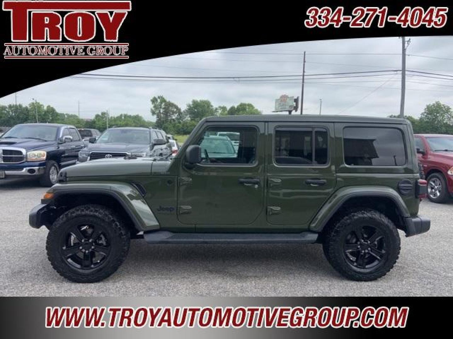 2020 Sarge Green Clearcoat /Black Jeep Wrangler Unlimited Sahara (1C4HJXEM2LW) with an 3.0L V6 Turbodiesel engine, Automatic transmission, located at 6812 Atlanta Hwy, Montgomery, AL, 36117, (334) 271-4045, 32.382118, -86.178673 - Power Retractable Top<br>Diesel<br>Leather <br>BFG ko tires <br>Heather Seats - Photo#0