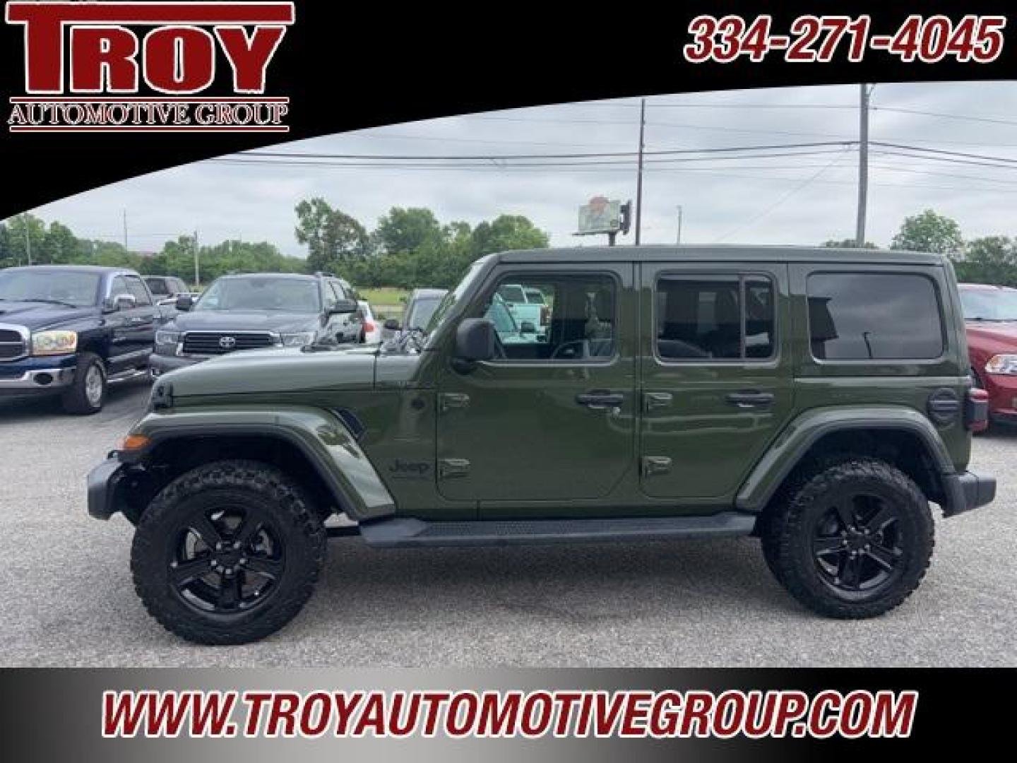 2020 Sarge Green Clearcoat /Black Jeep Wrangler Unlimited Sahara (1C4HJXEM2LW) with an 3.0L V6 Turbodiesel engine, Automatic transmission, located at 6812 Atlanta Hwy, Montgomery, AL, 36117, (334) 271-4045, 32.382118, -86.178673 - Power Retractable Top<br>Diesel<br>Leather <br>BFG ko tires <br>Heather Seats - Photo#1