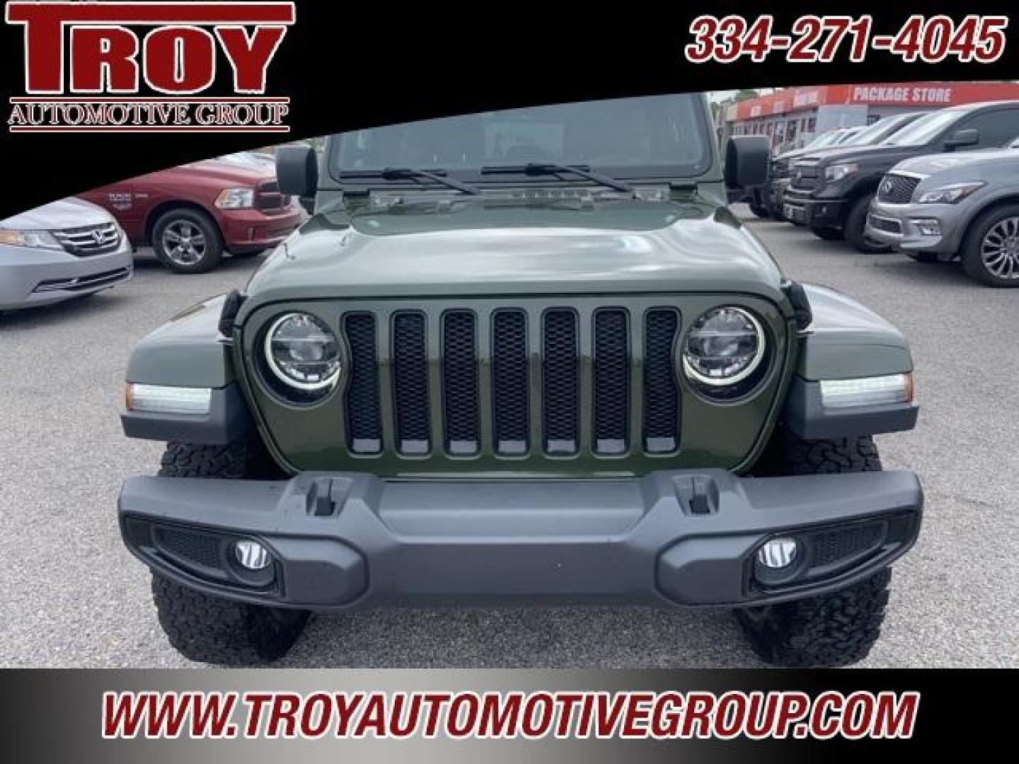 2020 Sarge Green Clearcoat /Black Jeep Wrangler Unlimited Sahara (1C4HJXEM2LW) with an 3.0L V6 Turbodiesel engine, Automatic transmission, located at 6812 Atlanta Hwy, Montgomery, AL, 36117, (334) 271-4045, 32.382118, -86.178673 - Power Retractable Top<br>Diesel<br>Leather <br>BFG ko tires <br>Heather Seats - Photo#5