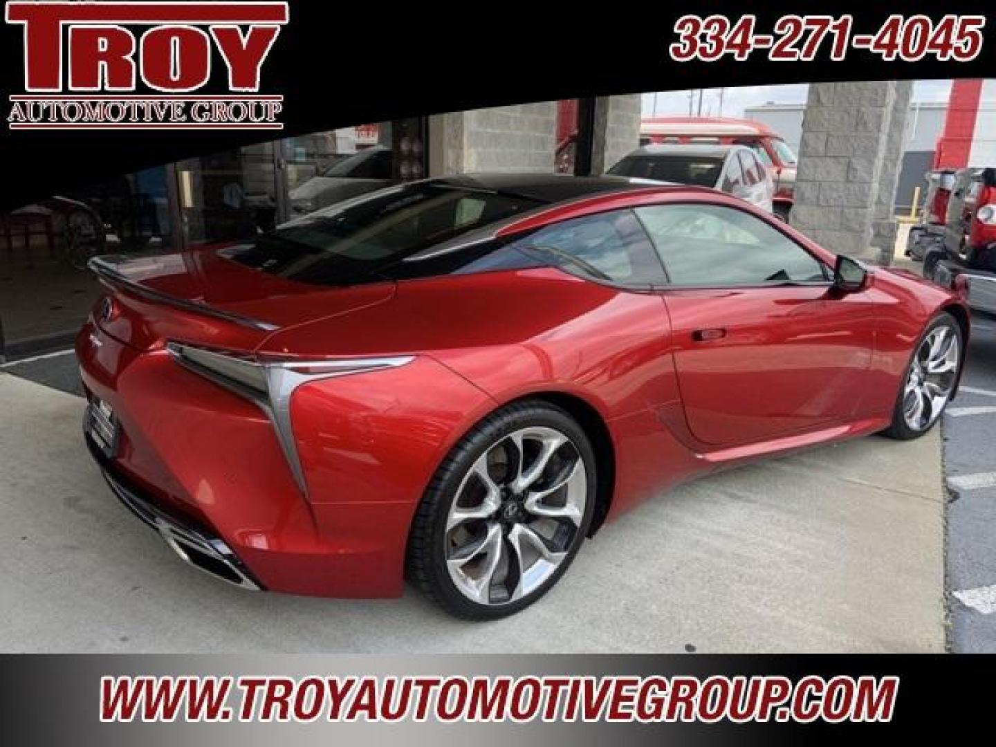 2018 Infrared /Black Lexus LC 500 (JTHHP5AY2JA) with an 5.0L DOHC engine, Automatic transmission, located at 6812 Atlanta Hwy, Montgomery, AL, 36117, (334) 271-4045, 32.382118, -86.178673 - Sport Package w/ Glass roof. $1,400<br>21 Forged Wheels $2,650<br>Carbon Fiber Package $2,398<br>Heads Up Display $900<br>Convenience Package. Blind Spot Rear Traffiic Cross<br> Alert Park Assist. $1,000<br>Limited Slip Differential $390<br>Mark Levinson Sound. $1,220<br>1-Owner-No Accidents - Photo#5