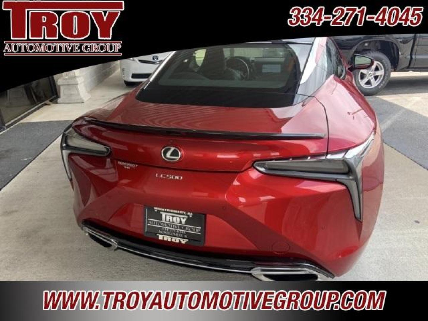 2018 Infrared /Black Lexus LC 500 (JTHHP5AY2JA) with an 5.0L DOHC engine, Automatic transmission, located at 6812 Atlanta Hwy, Montgomery, AL, 36117, (334) 271-4045, 32.382118, -86.178673 - Sport Package w/ Glass roof. $1,400<br>21 Forged Wheels $2,650<br>Carbon Fiber Package $2,398<br>Heads Up Display $900<br>Convenience Package. Blind Spot Rear Traffiic Cross<br> Alert Park Assist. $1,000<br>Limited Slip Differential $390<br>Mark Levinson Sound. $1,220<br>1-Owner-No Accidents - Photo#6