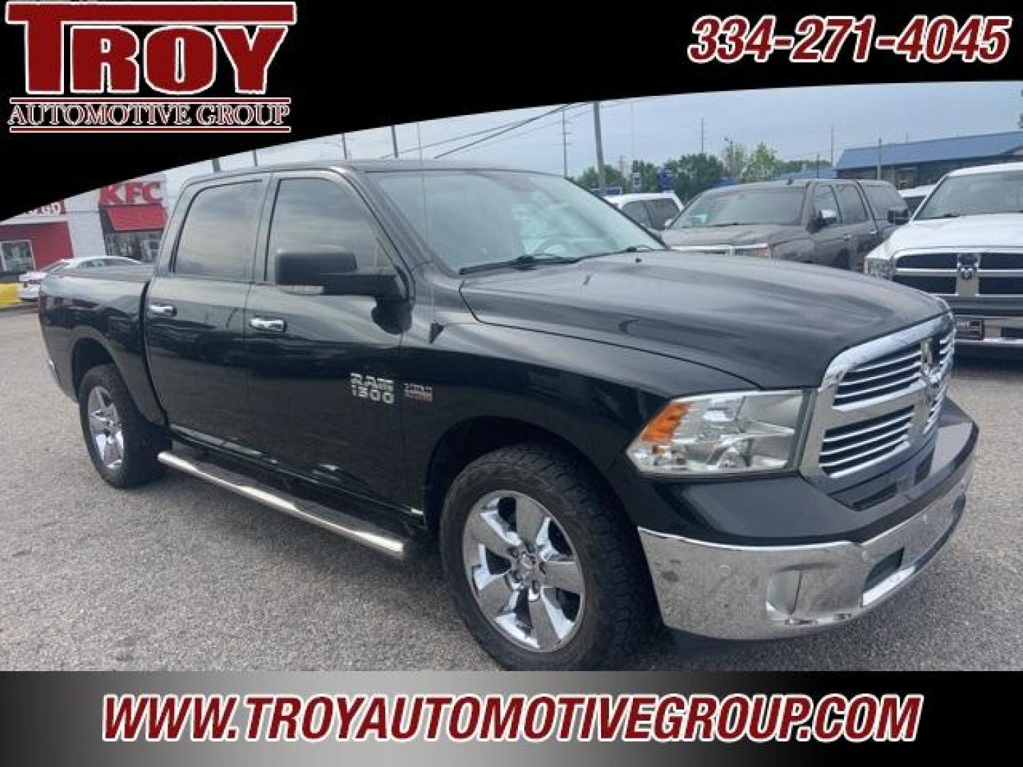 2017 Brilliant Black Crystal Pearlcoat /Diesel Gray/Black Ram 1500 Big Horn (1C6RR6LT1HS) with an HEMI 5.7L V8 Multi Displacement VVT engine, Automatic transmission, located at 6812 Atlanta Hwy, Montgomery, AL, 36117, (334) 271-4045, 32.382118, -86.178673 - Brilliant Black Crystal Pearlcoat 2017 Ram 1500 Big Horn RWD HEMI 5.7L V8 Multi Displacement VVT 8-Speed Automatic<br><br>Financing Available---Top Value for Trades.<br><br>Odometer is 6423 miles below market average! - Photo#4