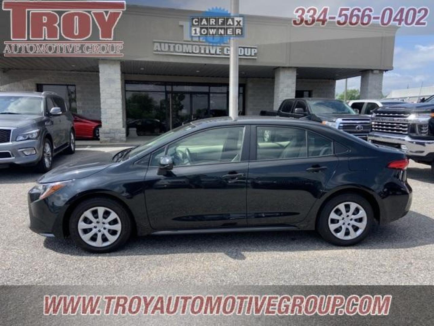 2022 Black Sand Pearl /Light Gray Toyota Corolla LE (JTDEPMAE1NJ) with an 1.8L I4 DOHC 16V engine, CVT transmission, located at 6812 Atlanta Hwy, Montgomery, AL, 36117, (334) 271-4045, 32.382118, -86.178673 - Black 2022 Toyota Corolla LE FWD 1.8L I4 DOHC 16V CVT<br><br>Financing Available---Top Value for Trades.<br><br>Odometer is 5778 miles below market average! 30/38 City/Highway MPG - Photo#0