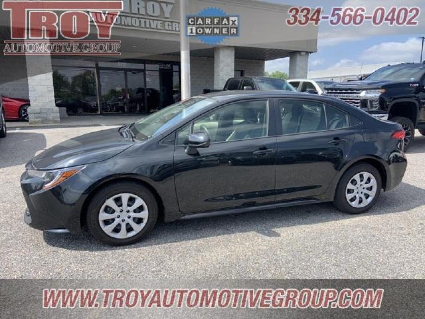 2022 Black Sand Pearl /Light Gray Toyota Corolla LE (JTDEPMAE1NJ) with an 1.8L I4 DOHC 16V engine, CVT transmission, located at 6812 Atlanta Hwy, Montgomery, AL, 36117, (334) 271-4045, 32.382118, -86.178673 - Black 2022 Toyota Corolla LE FWD 1.8L I4 DOHC 16V CVT<br><br>Financing Available---Top Value for Trades.<br><br>Odometer is 5778 miles below market average! 30/38 City/Highway MPG - Photo#1