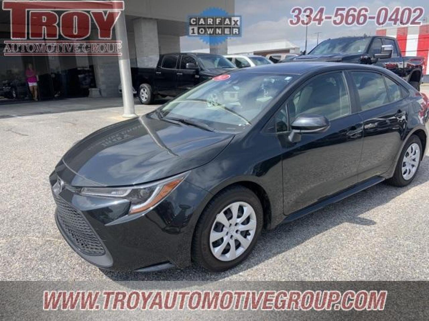 2022 Black Sand Pearl /Light Gray Toyota Corolla LE (JTDEPMAE1NJ) with an 1.8L I4 DOHC 16V engine, CVT transmission, located at 6812 Atlanta Hwy, Montgomery, AL, 36117, (334) 271-4045, 32.382118, -86.178673 - Black 2022 Toyota Corolla LE FWD 1.8L I4 DOHC 16V CVT<br><br>Financing Available---Top Value for Trades.<br><br>Odometer is 5778 miles below market average! 30/38 City/Highway MPG - Photo#2