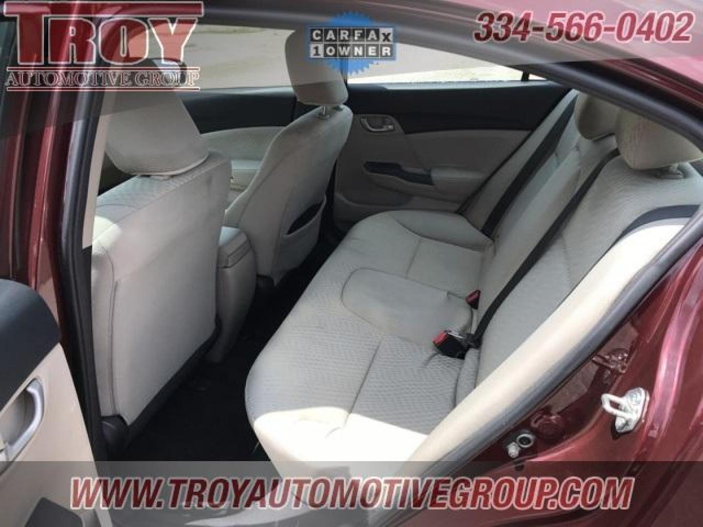 2014 Crimson Pearl /Beige Honda Civic LX (19XFB2F59EE) with an 1.8L I4 SOHC 16V i-VTEC engine, CVT transmission, located at 6812 Atlanta Hwy, Montgomery, AL, 36117, (334) 271-4045, 32.382118, -86.178673 - Photo#10