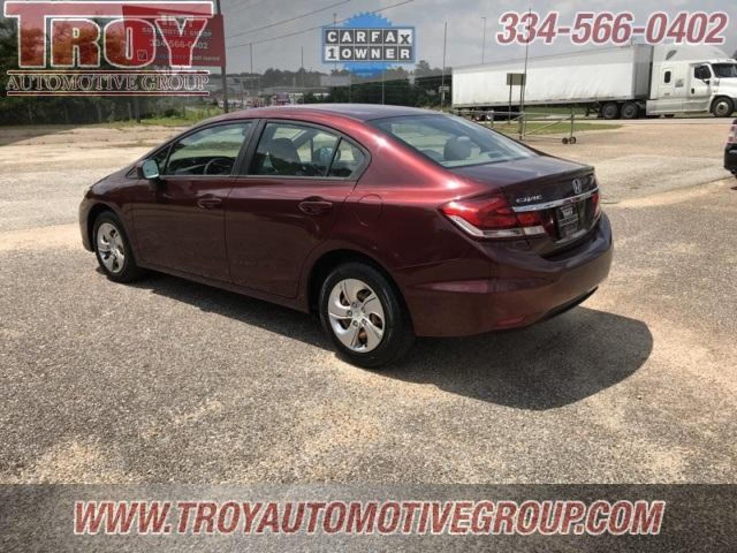 2014 Crimson Pearl /Beige Honda Civic LX (19XFB2F59EE) with an 1.8L I4 SOHC 16V i-VTEC engine, CVT transmission, located at 6812 Atlanta Hwy, Montgomery, AL, 36117, (334) 271-4045, 32.382118, -86.178673 - Photo#3