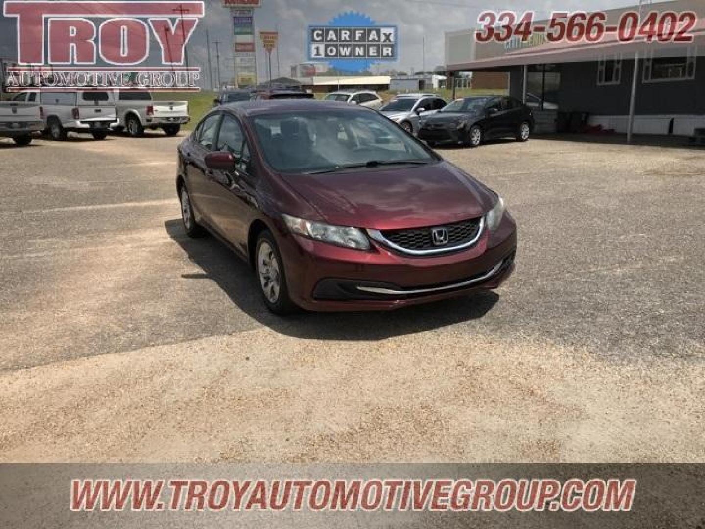 2014 Crimson Pearl /Beige Honda Civic LX (19XFB2F59EE) with an 1.8L I4 SOHC 16V i-VTEC engine, CVT transmission, located at 6812 Atlanta Hwy, Montgomery, AL, 36117, (334) 271-4045, 32.382118, -86.178673 - Photo#7