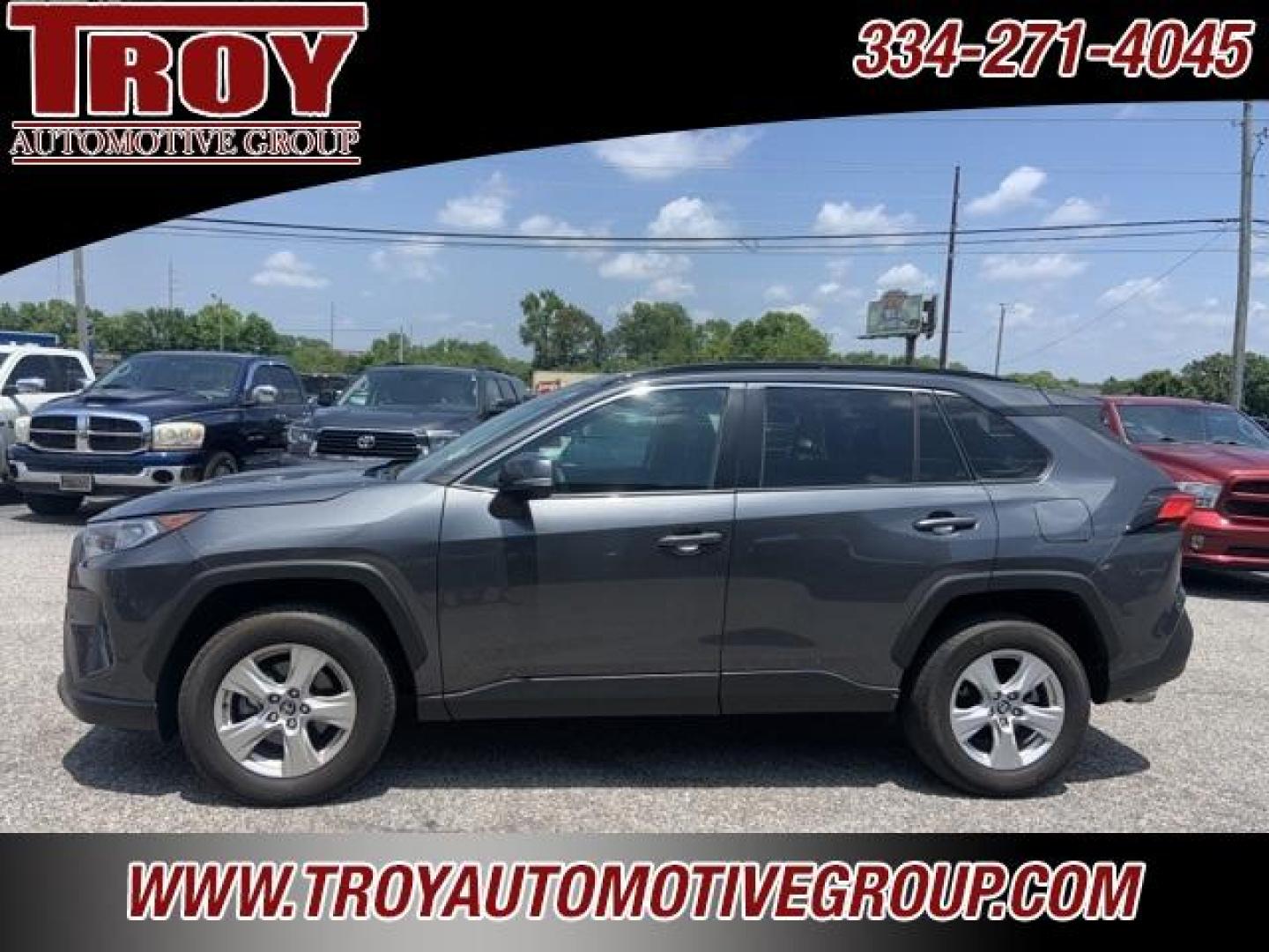 2021 Gray /Black Toyota RAV4 XLE (2T3W1RFVXMC) with an 2.5L 4-Cylinder DOHC Dual VVT-i engine, Automatic transmission, located at 6812 Atlanta Hwy, Montgomery, AL, 36117, (334) 271-4045, 32.382118, -86.178673 - Priced below KBB Fair Purchase Price!<br><br>Gray 2021 Toyota RAV4 XLE FWD 2.5L 4-Cylinder DOHC Dual VVT-i 8-Speed Automatic<br><br>Financing Available---Top Value for Trades.<br><br>Odometer is 19245 miles below market average! 28/35 City/Highway MPG - Photo#0