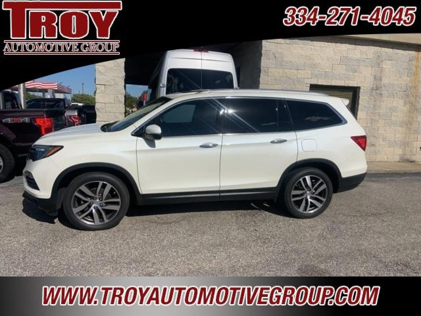 2017 White Diamond Pearl /Beige Honda Pilot Elite (5FNYF6H02HB) with an 3.5L V6 24V SOHC i-VTEC engine, Automatic transmission, located at 6812 Atlanta Hwy, Montgomery, AL, 36117, (334) 271-4045, 32.382118, -86.178673 - Photo#1