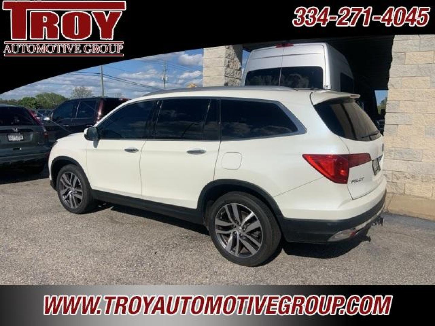 2017 White Diamond Pearl /Beige Honda Pilot Elite (5FNYF6H02HB) with an 3.5L V6 24V SOHC i-VTEC engine, Automatic transmission, located at 6812 Atlanta Hwy, Montgomery, AL, 36117, (334) 271-4045, 32.382118, -86.178673 - Photo#3