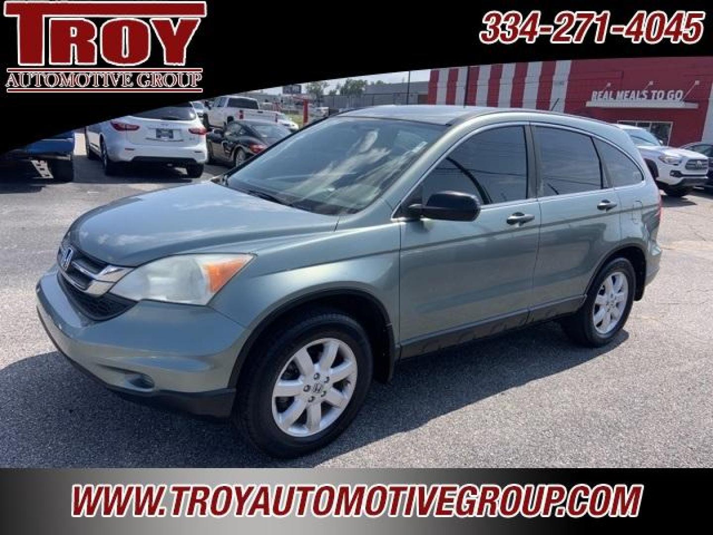 2011 Opal Sage Metallic /Ivory Honda CR-V SE (5J6RE4H46BL) with an 2.4L I4 DOHC 16V i-VTEC engine, Automatic transmission, located at 6812 Atlanta Hwy, Montgomery, AL, 36117, (334) 271-4045, 32.382118, -86.178673 - Opal Sage Metallic 2011 Honda CR-V SE AWD 2.4L I4 DOHC 16V i-VTEC 5-Speed Automatic<br><br>Financing Available---Top Value for Trades.<br><br>21/27 City/Highway MPG<br><br><br>Awards:<br> * JD Power Dependability Study * 2011 KBB.com Brand Image Awards<br>Kelley Blue Book Brand Image Awards are b - Photo#1