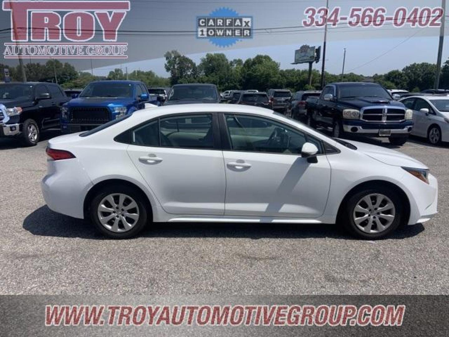 2021 White /Light Gray Toyota Corolla LE (5YFEPMAE5MP) with an 1.8L I4 DOHC 16V engine, CVT transmission, located at 6812 Atlanta Hwy, Montgomery, AL, 36117, (334) 271-4045, 32.382118, -86.178673 - White 2021 Toyota Corolla LE FWD 1.8L I4 DOHC 16V CVT<br><br>Financing Available---Top Value for Trades.<br><br>30/38 City/Highway MPG - Photo#0