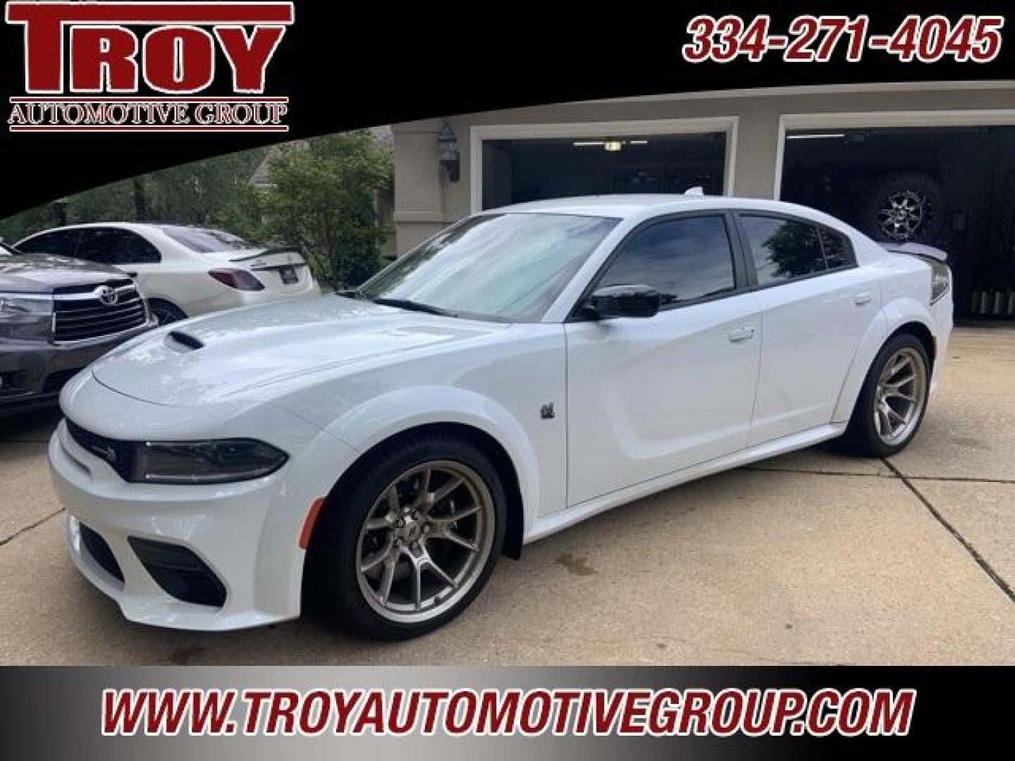 2023 White Knuckle Clearcoat /Black Dodge Charger R/T Scat Pack Widebody (2C3CDXGJ3PH) with an SRT HEMI 6.4L V8 MDS engine, Automatic transmission, located at 6812 Atlanta Hwy, Montgomery, AL, 36117, (334) 271-4045, 32.382118, -86.178673 - 1 of 300 Last Calls Swinger Edition<br> - Photo#3