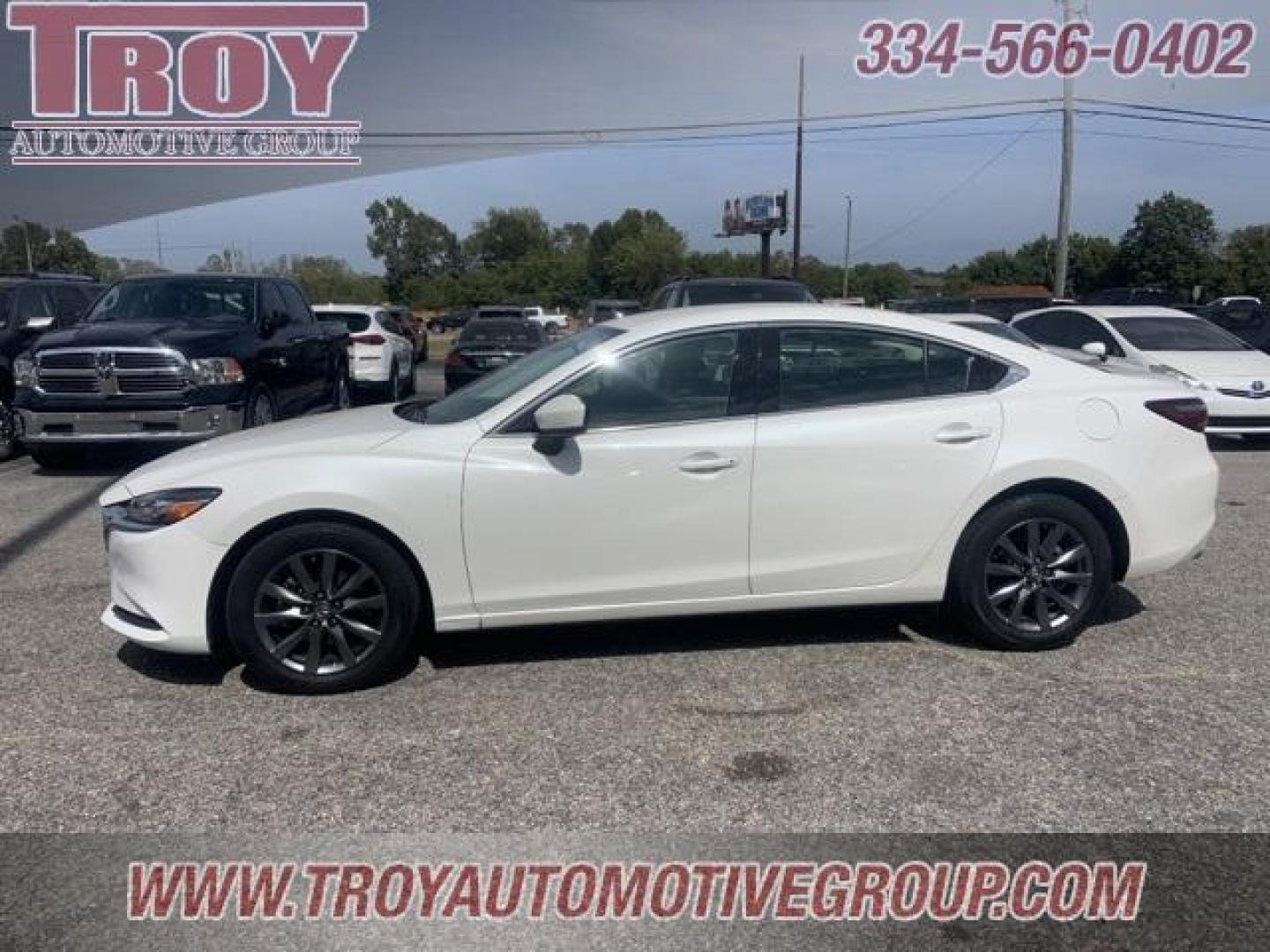 2018 Snowflake White Pearl Mica /Black Mazda Mazda6 Sport (JM1GL1UM0J1) with an SKYACTIV-G 2.5L I4 DOHC 16V engine, Automatic transmission, located at 6812 Atlanta Hwy, Montgomery, AL, 36117, (334) 271-4045, 32.382118, -86.178673 - Photo#0