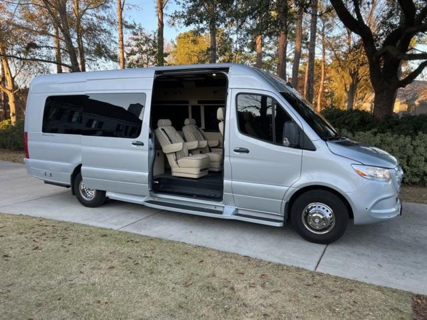 2021 Iridium Silver /Tan Mercedes-Benz Sprinter 3500 Ultimate Toys Conversion Van (W1X8ED3Y4MP) with an 3.0L V6 Turbodiesel engine, Automatic transmission, located at 6812 Atlanta Hwy, Montgomery, AL, 36117, (334) 271-4045, 32.382118, -86.178673 - 2021'/2022' Mercedes Benz Sprinter 3500 Dual Rear Wheels Conversion Van by Ultimate Toys (www.ultimatetoys.com). The Mercedes Chassis is a 2021' model but the Conversion and original sale was not until June of 2022'. 9,835 Original Miles, 3.0 Mercedes Diesel, This model is Ultimate Toys (Ultimate Tr - Photo#7