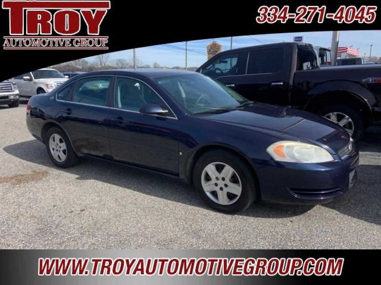 2008 Imperial Blue Metallic /Gray Chevrolet Impala LS (2G1WB58KX81) with an 3.5L V6 SFI Flex Fuel engine, Automatic transmission, located at 6812 Atlanta Hwy, Montgomery, AL, 36117, (334) 271-4045, 32.382118, -86.178673 - Photo#0