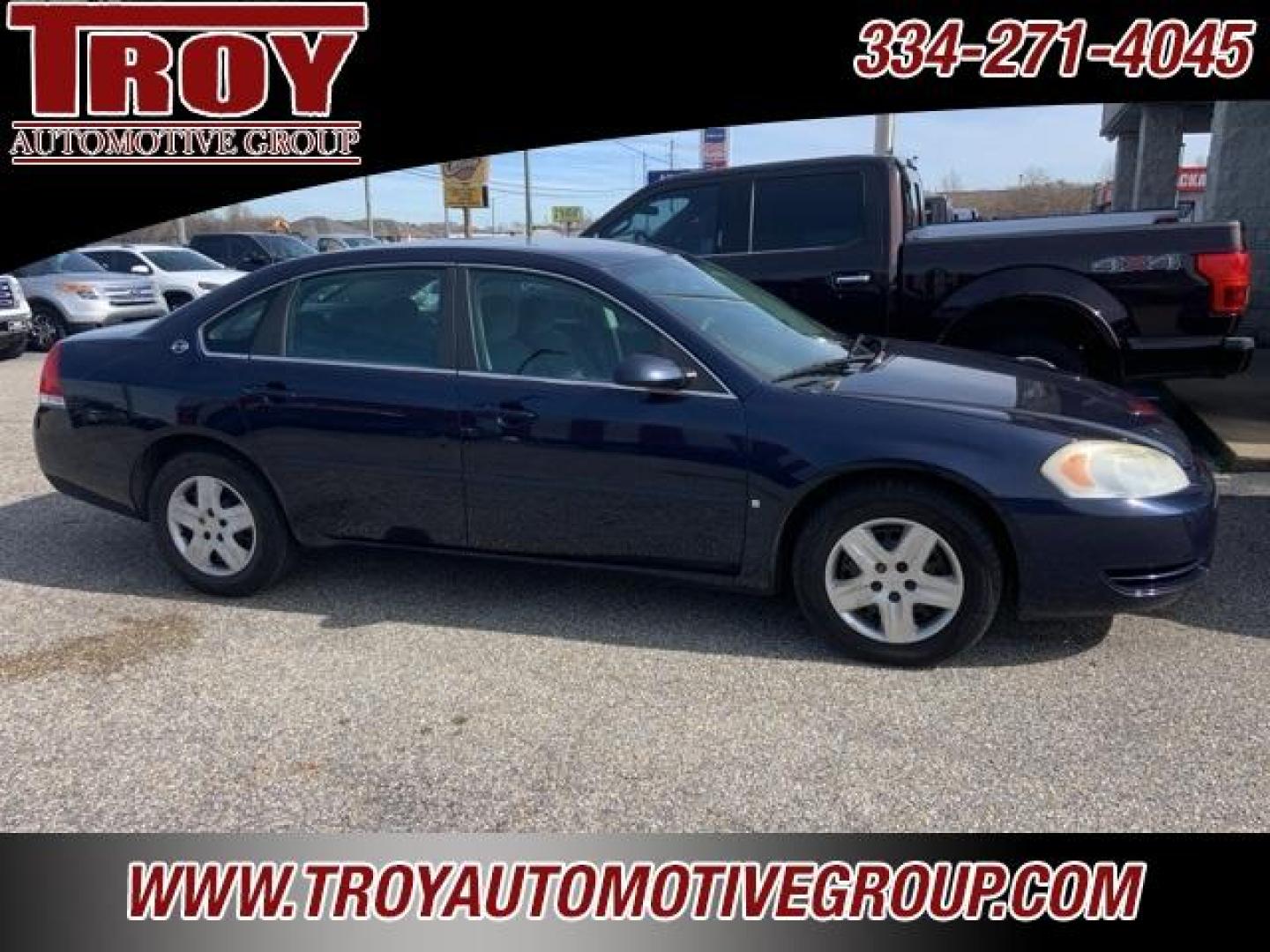 2008 Imperial Blue Metallic /Gray Chevrolet Impala LS (2G1WB58KX81) with an 3.5L V6 SFI Flex Fuel engine, Automatic transmission, located at 6812 Atlanta Hwy, Montgomery, AL, 36117, (334) 271-4045, 32.382118, -86.178673 - Photo#1