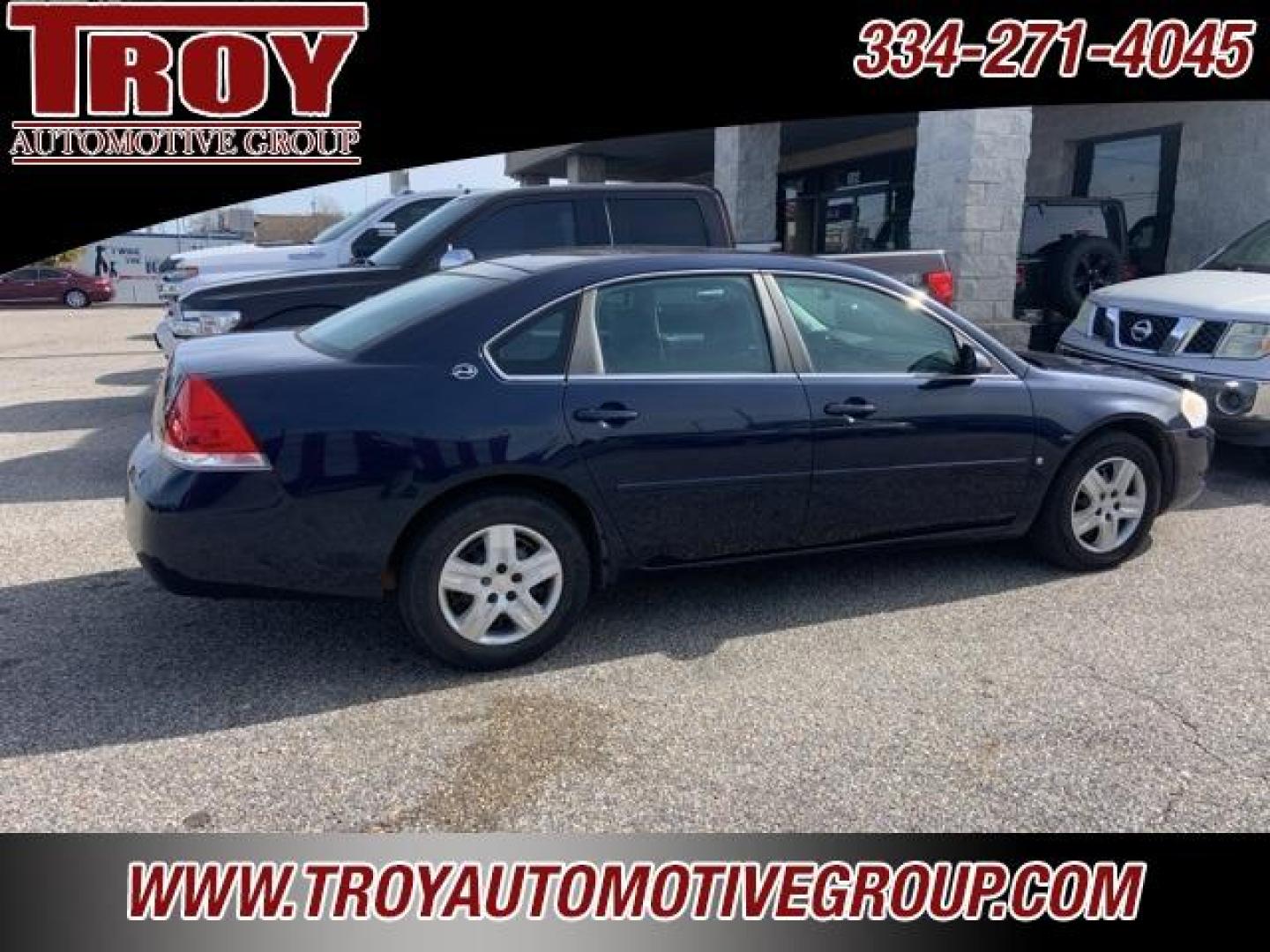 2008 Imperial Blue Metallic /Gray Chevrolet Impala LS (2G1WB58KX81) with an 3.5L V6 SFI Flex Fuel engine, Automatic transmission, located at 6812 Atlanta Hwy, Montgomery, AL, 36117, (334) 271-4045, 32.382118, -86.178673 - Photo#2