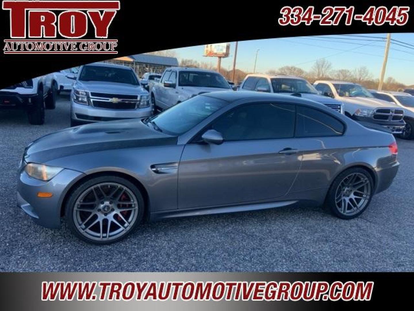 2008 Space Gray Metallic /Silver Novillo BMW M3 Base (WBSWD93578P) with an 4.0L V8 DOHC 32V engine, Automatic transmission, located at 6812 Atlanta Hwy, Montgomery, AL, 36117, (334) 271-4045, 32.382118, -86.178673 - Previous Salvage Title Car! Air Bag Light On!! <br>Check Engine Light Comes and Goes!<br>Ultimate Track Car!!<br><br>$3000 Forgestar Performance Wheels and Tires!!<br>Space Gray Metallic 2008 BMW M3 RWD 4.0L V8 DOHC 32V 7-Speed Automatic<br><br>Financing Available---Top Value for Trades.<br><b - Photo#3