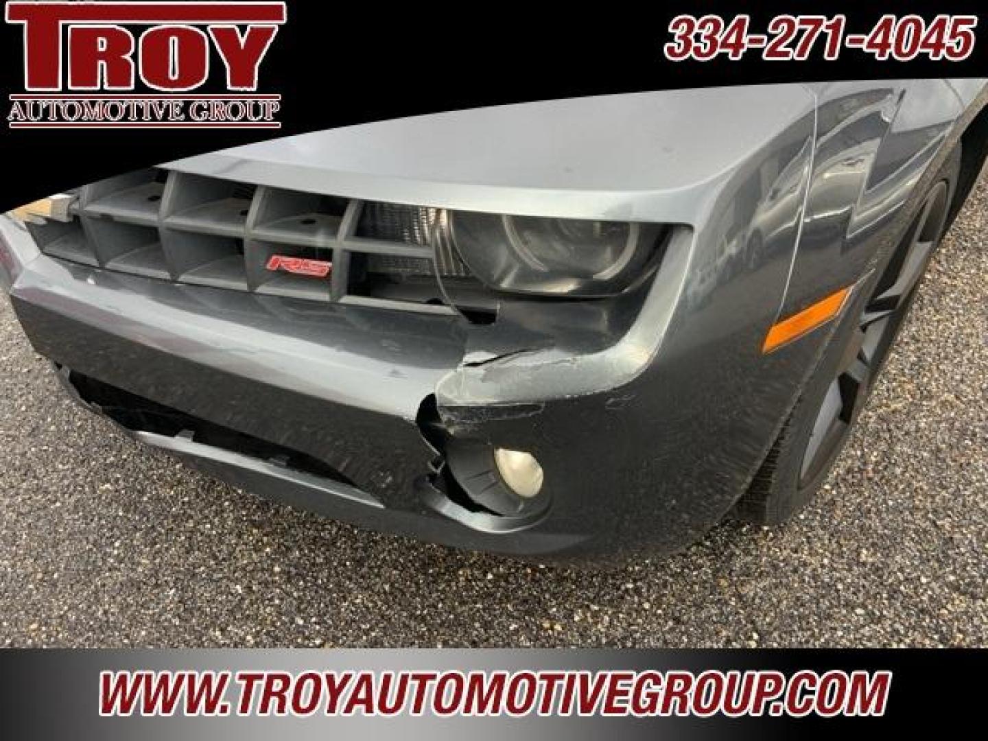 2011 Cyber Gray Metallic /Gray Chevrolet Camaro 2LT (2G1FC1ED7B9) with an 3.6L V6 SIDI VVT engine, Automatic transmission, located at 6812 Atlanta Hwy, Montgomery, AL, 36117, (334) 271-4045, 32.382118, -86.178673 - Torn Seat!! Front Bumper Cracked!!<br>Dent in quarter pane!!<br>Cyber Gray Metallic 2011 Chevrolet Camaro 2LT RWD 2LT 3.6L V6 SIDI VVT 6-Speed Automatic with TapShift<br><br>Financing Available---Top Value for Trades.<br><br>18/29 City/Highway MPG<br><br><br>Awards:<br> * JD Power Dependability S - Photo#3