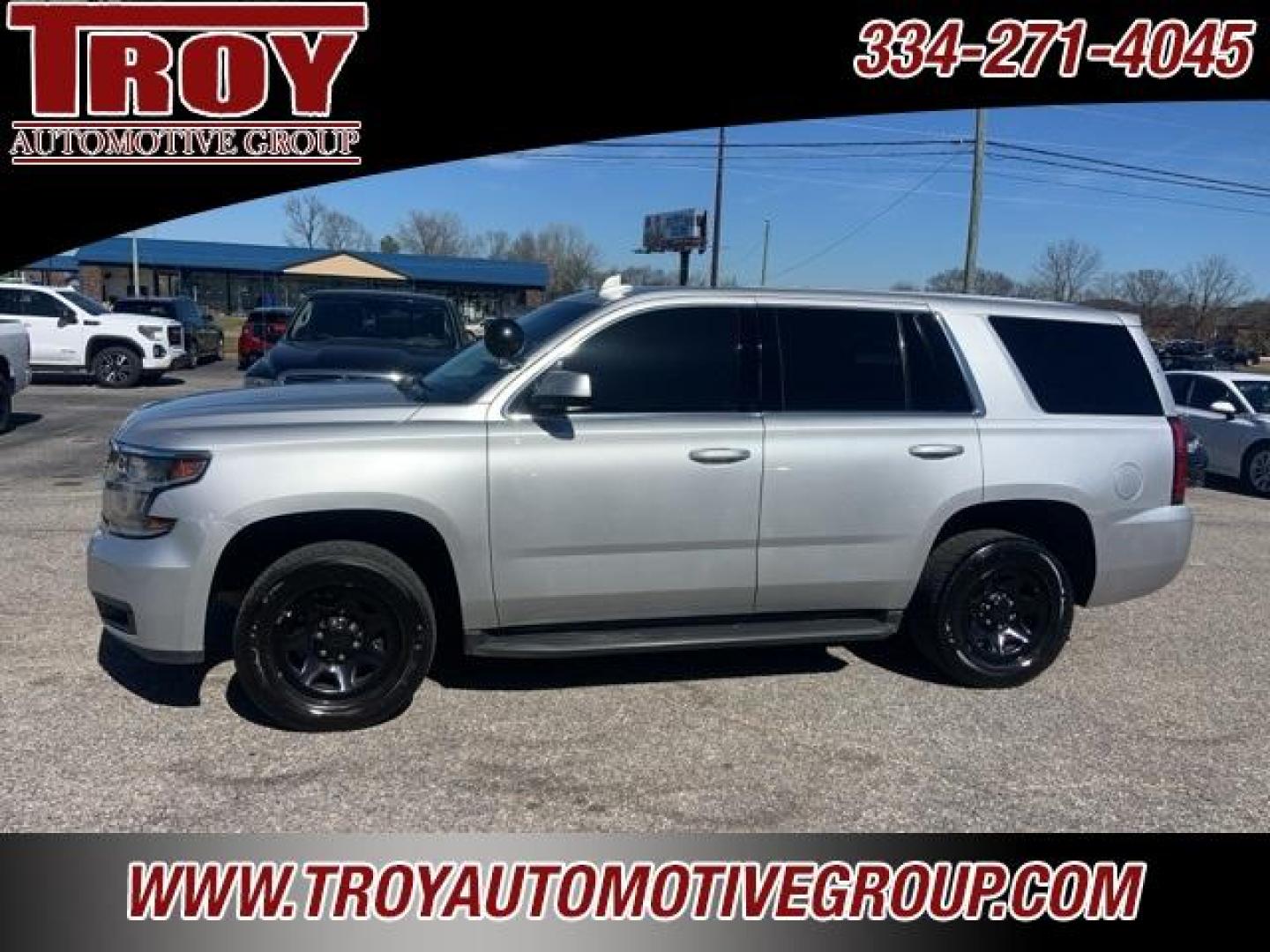 2020 Silver Ice Metallic /Jet Black Chevrolet Tahoe Police (1GNLCDEC9LR) with an EcoTec3 5.3L V8 Flex Fuel engine, Automatic transmission, located at 6812 Atlanta Hwy, Montgomery, AL, 36117, (334) 271-4045, 32.382118, -86.178673 - Tow Package!!<br>Back Ip Camera!<br> - Photo#0