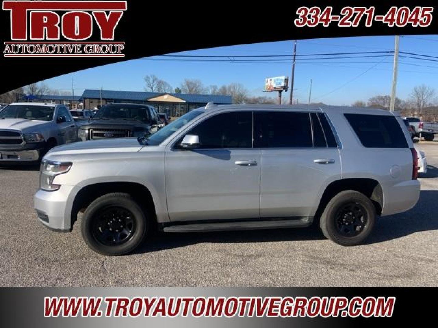 2019 Silver Ice Metallic /Jet Black Chevrolet Tahoe Police (1GNLCDEC1KR) with an EcoTec3 5.3L V8 Flex Fuel engine, Automatic transmission, located at 6812 Atlanta Hwy, Montgomery, AL, 36117, (334) 271-4045, 32.382118, -86.178673 - Photo#0