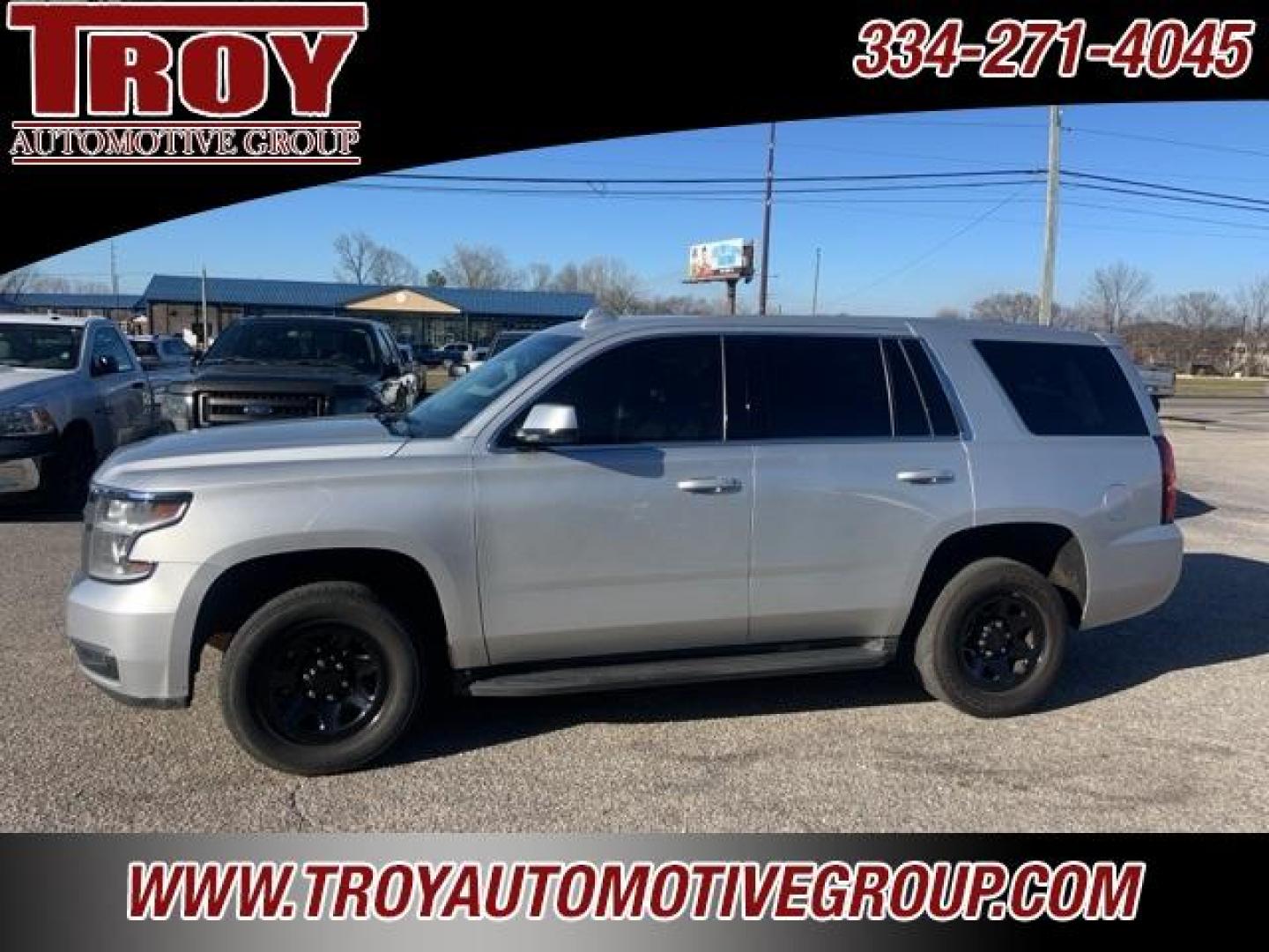 2019 Silver Ice Metallic /Jet Black Chevrolet Tahoe Police (1GNLCDEC1KR) with an EcoTec3 5.3L V8 Flex Fuel engine, Automatic transmission, located at 6812 Atlanta Hwy, Montgomery, AL, 36117, (334) 271-4045, 32.382118, -86.178673 - Photo#1