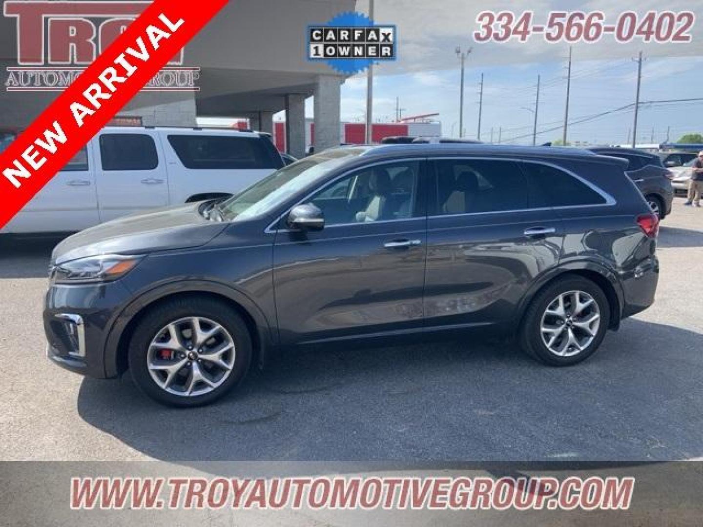 2019 Platinum Graphite /Satin Black Kia Sorento SX (5XYPK4A58KG) with an V6 engine, Automatic transmission, located at 6812 Atlanta Hwy, Montgomery, AL, 36117, (334) 271-4045, 32.382118, -86.178673 - 1-Owner!!<br>Local Trade!!<br>Panoramic Sunroof!! - Photo#0