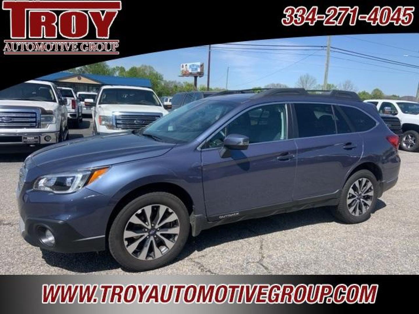 2017 Twilight Blue Metallic /Slate Black Subaru Outback 2.5i (4S4BSANC0H3) with an 2.5L 4-Cylinder DOHC 16V engine, CVT transmission, located at 6812 Atlanta Hwy, Montgomery, AL, 36117, (334) 271-4045, 32.382118, -86.178673 - Photo#2