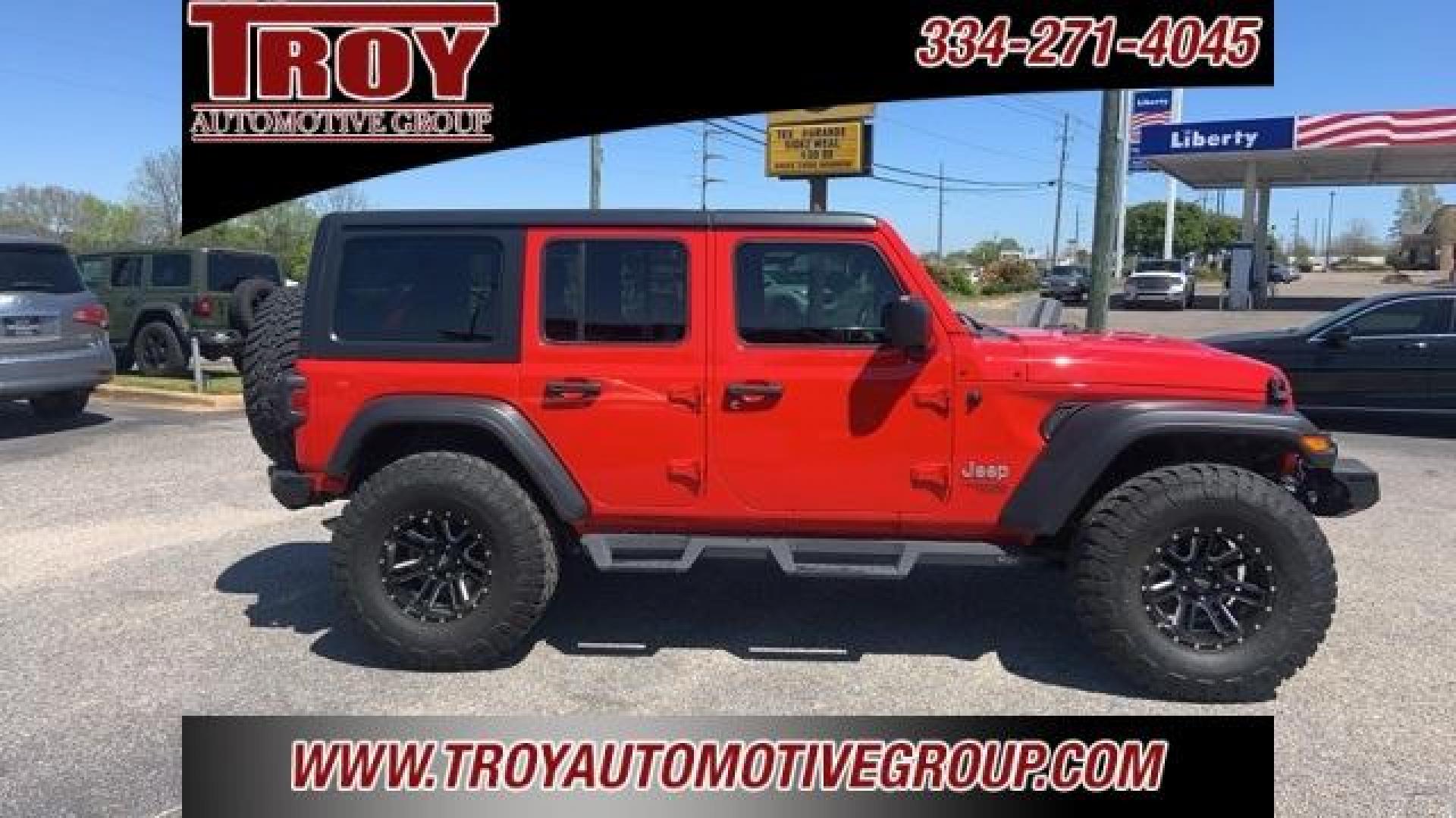 2019 Firecracker Red Clearcoat /Black Jeep Wrangler Unlimited Sport S (1C4HJXDG9KW) with an 3.6L V6 24V VVT engine, Automatic transmission, located at 6812 Atlanta Hwy, Montgomery, AL, 36117, (334) 271-4045, 32.382118, -86.178673 - 1-Owner!!<br>Winch!!<br>37x12.50x17 General Grabber Tires!!<br>Westin Front and Rear Bumper!!<br>Full Matching Spare!! - Photo#1