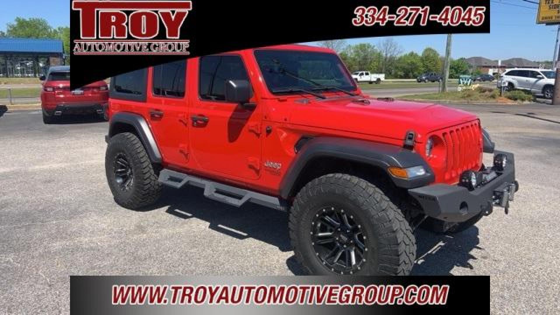 2019 Firecracker Red Clearcoat /Black Jeep Wrangler Unlimited Sport S (1C4HJXDG9KW) with an 3.6L V6 24V VVT engine, Automatic transmission, located at 6812 Atlanta Hwy, Montgomery, AL, 36117, (334) 271-4045, 32.382118, -86.178673 - 1-Owner!!<br>Winch!!<br>37x12.50x17 General Grabber Tires!!<br>Westin Front and Rear Bumper!!<br>Full Matching Spare!! - Photo#2