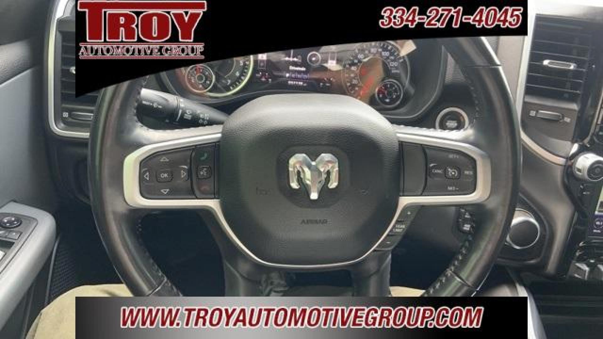 2021 Diamond Black Crystal Pearlcoat /Diesel Gray/Black Ram 1500 Big Horn/Lone Star (1C6SRFFT8MN) with an HEMI 5.7L V8 Multi Displacement VVT engine, Automatic transmission, located at 6812 Atlanta Hwy, Montgomery, AL, 36117, (334) 271-4045, 32.382118, -86.178673 - 1-Owner Local Trade!!<br>New 33x12.50x20 tires and level kit!!<br>Navigation!!<br>Premium 20 Wheels!!<br>Alpine Sound System!!<br>Hemi E-Torque V8 Engine!!<br>Heated Seats!!<br>Power Driver Seat <br>Tow Package!!<br>Flip Up Premium Bed Cover !!<br>Remote Start! - Photo#54