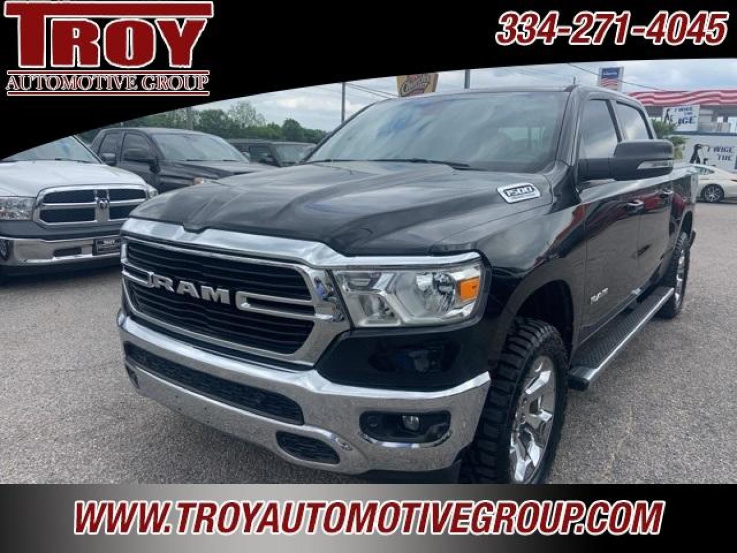 2021 Diamond Black Crystal Pearlcoat /Diesel Gray/Black Ram 1500 Big Horn/Lone Star (1C6SRFFT8MN) with an HEMI 5.7L V8 Multi Displacement VVT engine, Automatic transmission, located at 6812 Atlanta Hwy, Montgomery, AL, 36117, (334) 271-4045, 32.382118, -86.178673 - 1-Owner Local Trade!!<br>New 33x12.50x20 tires and level kit!!<br>Navigation!!<br>Premium 20 Wheels!!<br>Alpine Sound System!!<br>Hemi E-Torque V8 Engine!!<br>Heated Seats!!<br>Power Driver Seat <br>Tow Package!!<br>Flip Up Premium Bed Cover !!<br>Remote Start! - Photo#55