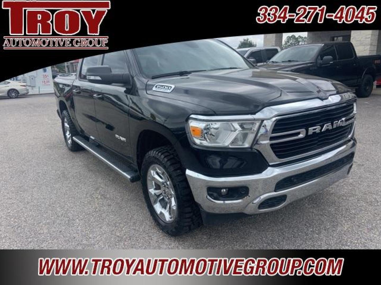 2021 Diamond Black Crystal Pearlcoat /Diesel Gray/Black Ram 1500 Big Horn/Lone Star (1C6SRFFT8MN) with an HEMI 5.7L V8 Multi Displacement VVT engine, Automatic transmission, located at 6812 Atlanta Hwy, Montgomery, AL, 36117, (334) 271-4045, 32.382118, -86.178673 - 1-Owner Local Trade!!<br>New 33x12.50x20 tires and level kit!!<br>Navigation!!<br>Premium 20 Wheels!!<br>Alpine Sound System!!<br>Hemi E-Torque V8 Engine!!<br>Heated Seats!!<br>Power Driver Seat <br>Tow Package!!<br>Flip Up Premium Bed Cover !!<br>Remote Start! - Photo#58