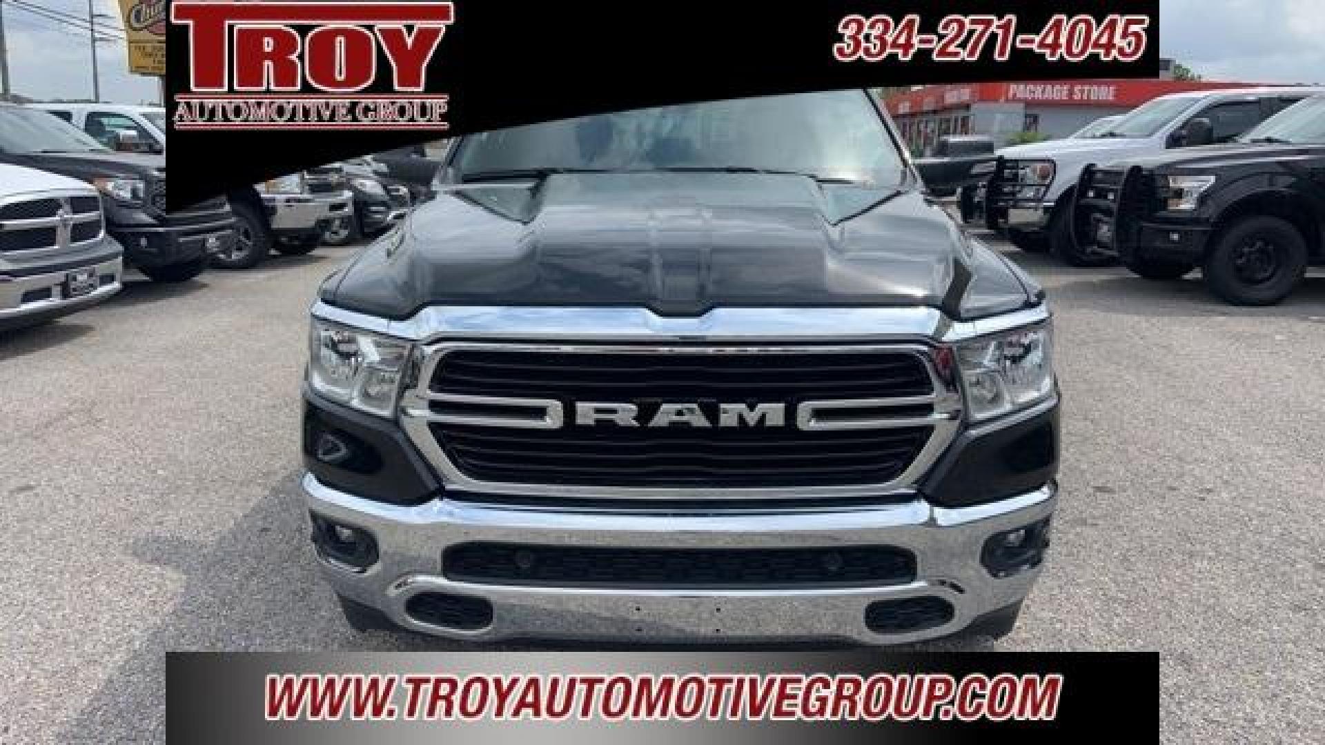 2021 Diamond Black Crystal Pearlcoat /Diesel Gray/Black Ram 1500 Big Horn/Lone Star (1C6SRFFT8MN) with an HEMI 5.7L V8 Multi Displacement VVT engine, Automatic transmission, located at 6812 Atlanta Hwy, Montgomery, AL, 36117, (334) 271-4045, 32.382118, -86.178673 - 1-Owner Local Trade!!<br>New 33x12.50x20 tires and level kit!!<br>Navigation!!<br>Premium 20 Wheels!!<br>Alpine Sound System!!<br>Hemi E-Torque V8 Engine!!<br>Heated Seats!!<br>Power Driver Seat <br>Tow Package!!<br>Flip Up Premium Bed Cover !!<br>Remote Start! - Photo#5