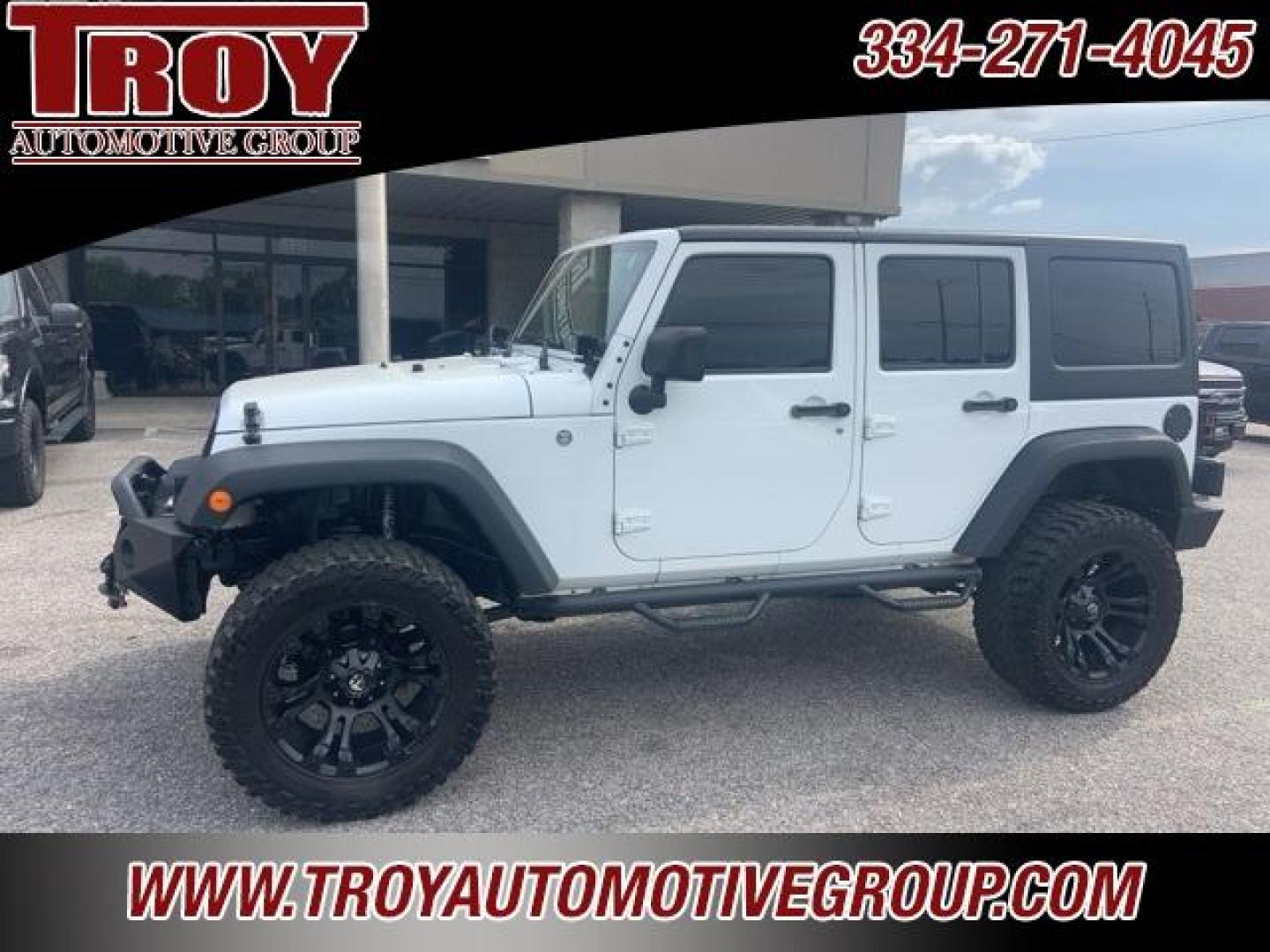 2016 Bright White Clearcoat /Black Jeep Wrangler Unlimited Sport (1C4BJWDGXGL) with an 3.6L V6 24V VVT engine, Automatic transmission, located at 6812 Atlanta Hwy, Montgomery, AL, 36117, (334) 271-4045, 32.382118, -86.178673 - Fuel Wheels w/Matching Spare!!<br>Warn Winch!!<br> - Photo#9