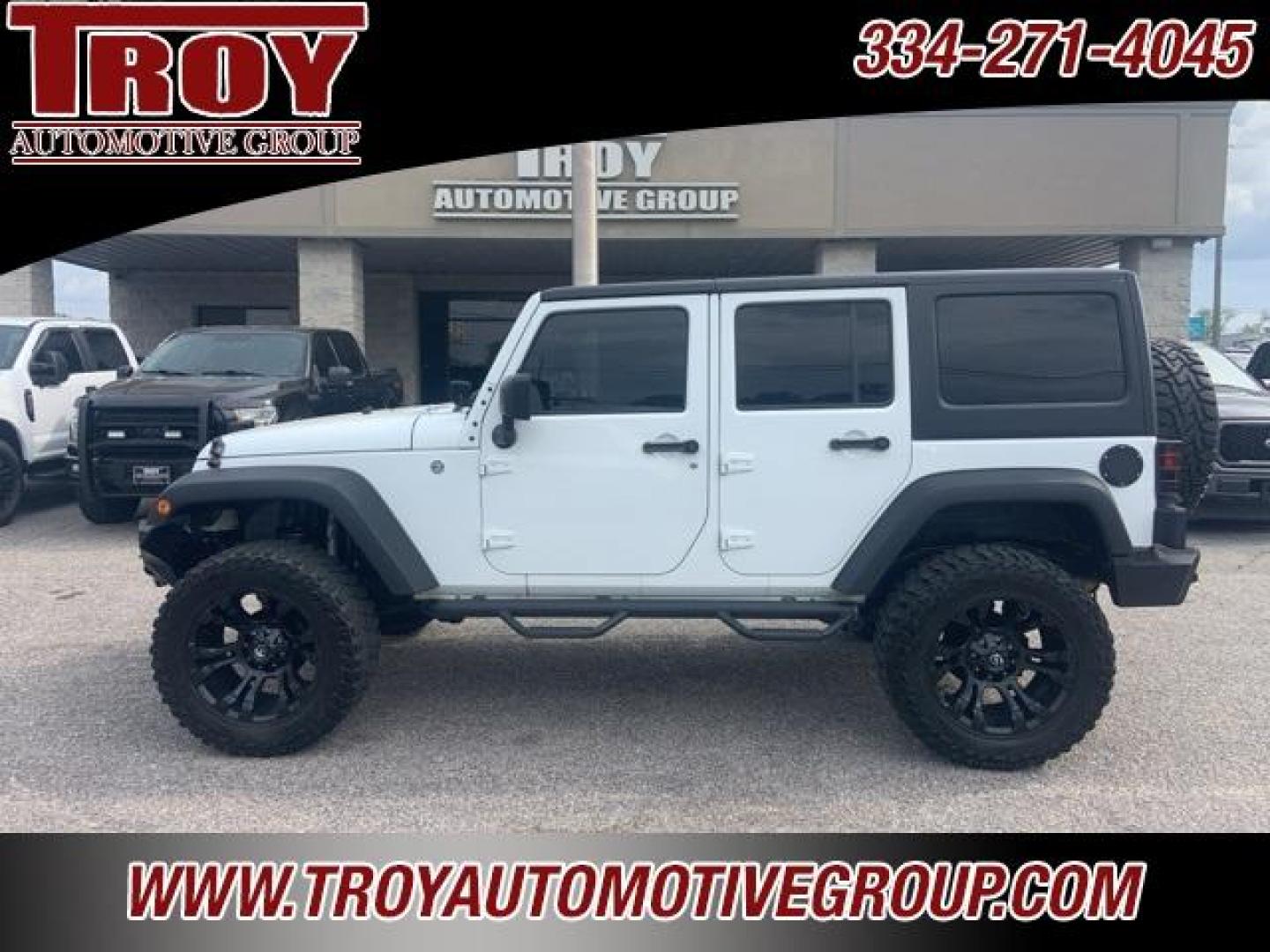 2016 Bright White Clearcoat /Black Jeep Wrangler Unlimited Sport (1C4BJWDGXGL) with an 3.6L V6 24V VVT engine, Automatic transmission, located at 6812 Atlanta Hwy, Montgomery, AL, 36117, (334) 271-4045, 32.382118, -86.178673 - Fuel Wheels w/Matching Spare!!<br>Warn Winch!!<br> - Photo#10