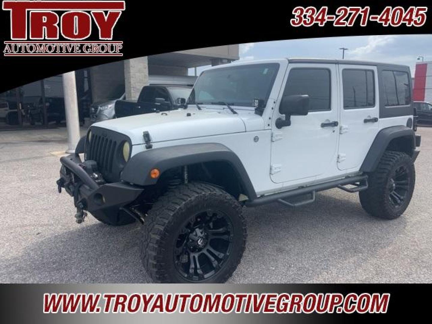 2016 Bright White Clearcoat /Black Jeep Wrangler Unlimited Sport (1C4BJWDGXGL) with an 3.6L V6 24V VVT engine, Automatic transmission, located at 6812 Atlanta Hwy, Montgomery, AL, 36117, (334) 271-4045, 32.382118, -86.178673 - Fuel Wheels w/Matching Spare!!<br>Warn Winch!!<br> - Photo#7