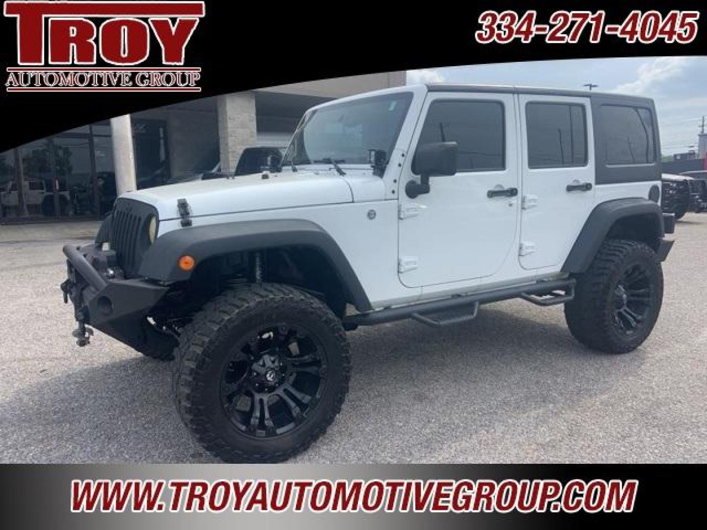 2016 Bright White Clearcoat /Black Jeep Wrangler Unlimited Sport (1C4BJWDGXGL) with an 3.6L V6 24V VVT engine, Automatic transmission, located at 6812 Atlanta Hwy, Montgomery, AL, 36117, (334) 271-4045, 32.382118, -86.178673 - Fuel Wheels w/Matching Spare!!<br>Warn Winch!!<br> - Photo#8