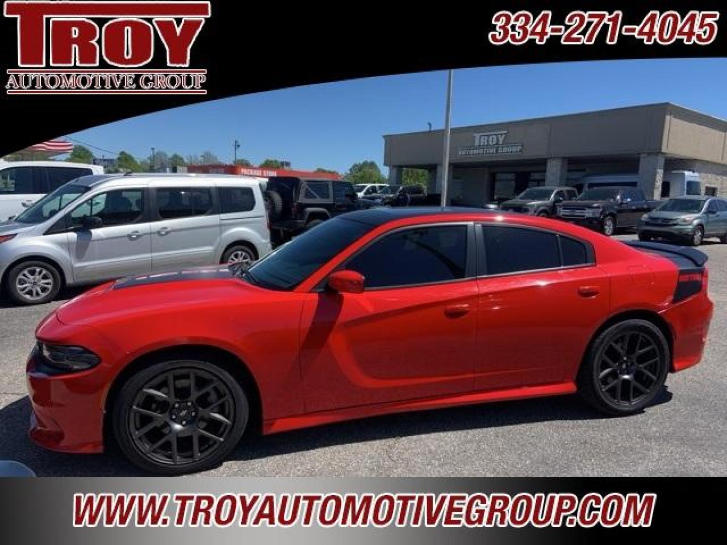 2018 Torred Clearcoat /Black Dodge Charger R/T (2C3CDXCT9JH) with an HEMI 5.7L V8 Multi Displacement VVT engine, Automatic transmission, located at 6812 Atlanta Hwy, Montgomery, AL, 36117, (334) 271-4045, 32.382118, -86.178673 - Daytona Edition!! - Photo#0