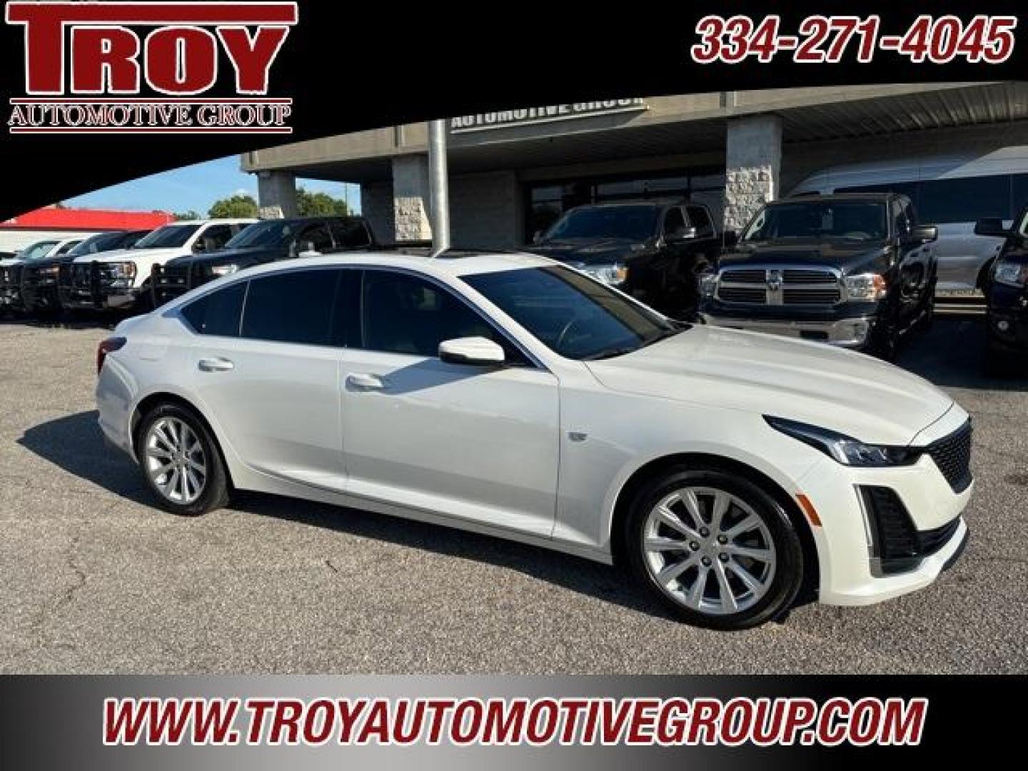 2023 Crystal White Tricoat /Whisper Beige Cadillac CT5 Luxury (1G6DW5RK1P0) with an 2.0L I4 Turbocharged DOHC 16V LEV3-SULEV30 237hp engine, Automatic transmission, located at 6812 Atlanta Hwy, Montgomery, AL, 36117, (334) 271-4045, 32.382118, -86.178673 - Priced below KBB Fair Purchase Price!<br><br>Crystal White Tricoat 2023 Cadillac CT5 Luxury RWD 2.0L I4 Turbocharged DOHC 16V LEV3-SULEV30 237hp 10-Speed Automatic<br><br>Financing Available---Top Value for Trades.<br><br>Odometer is 11031 miles below market average! 23/33 City/Highway MPG - Photo#1